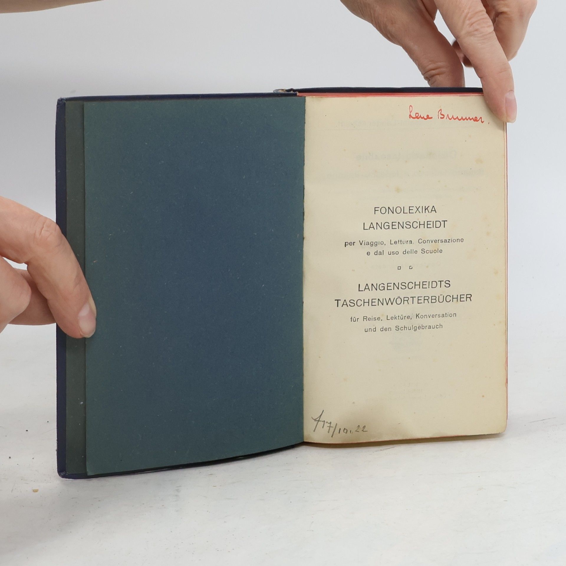 AA.VV. Fonolexika Langenscheidt per Viaggio, Lettura, Conversazione e dal uso delle Scuole. Langenscheidts Taschenwörterbucher für Reise, Lektüre, Konversation und den Schulgebrauch