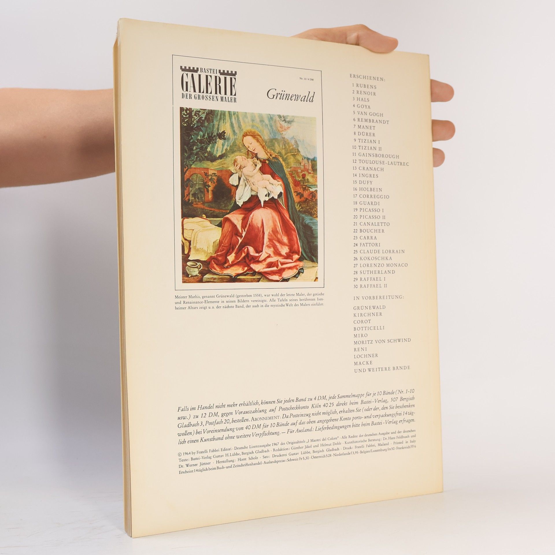 Autorenkollektiv Bastei Galerie der grossen Maler Vermeer 31/4