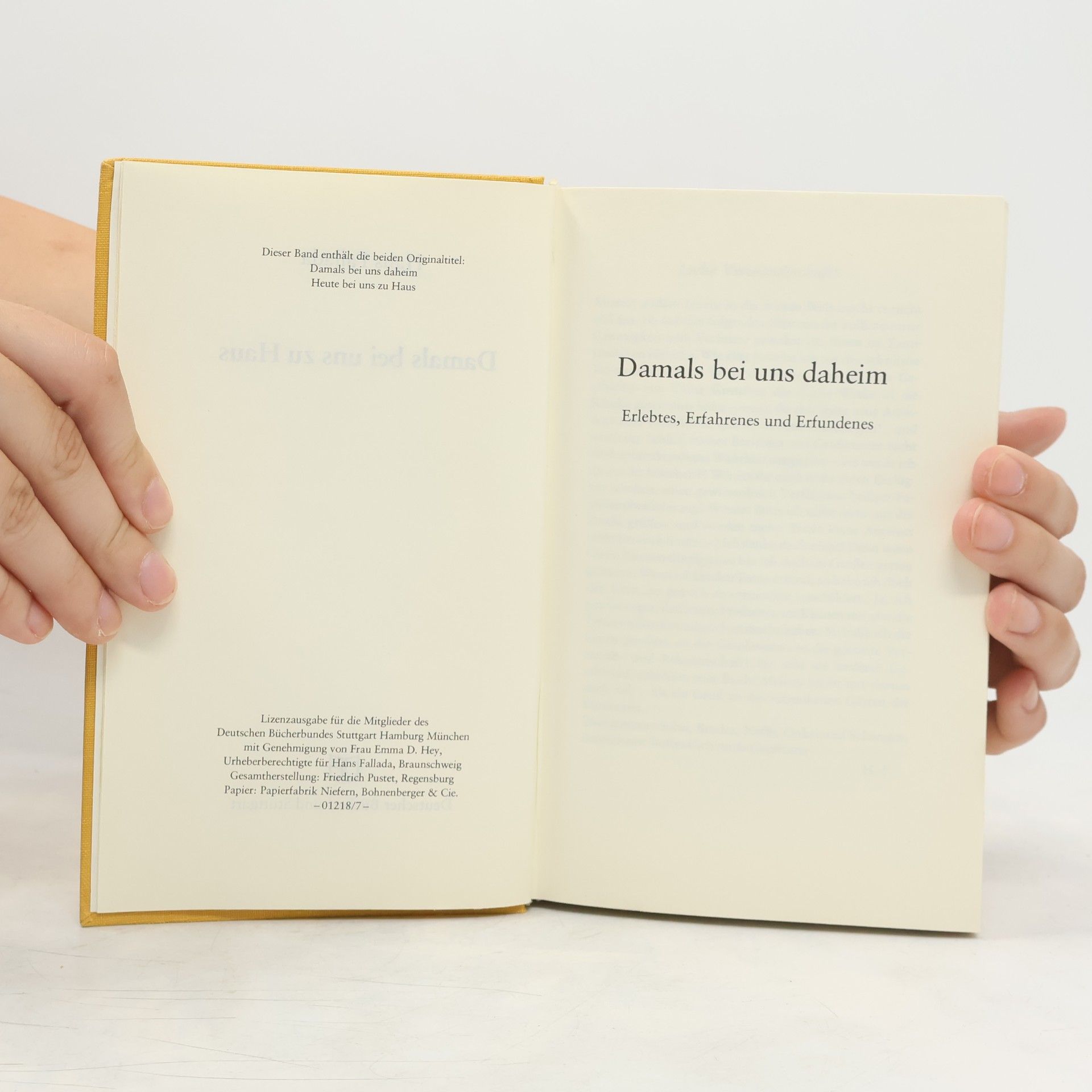 Hans Fallada Damals bei uns zu Haus
