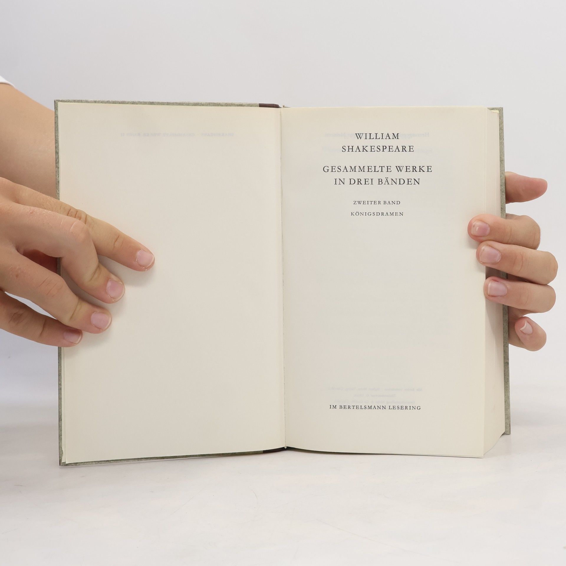 William Shakespeare Gesammelte Werke in drei Bänden. Zweiter Band
