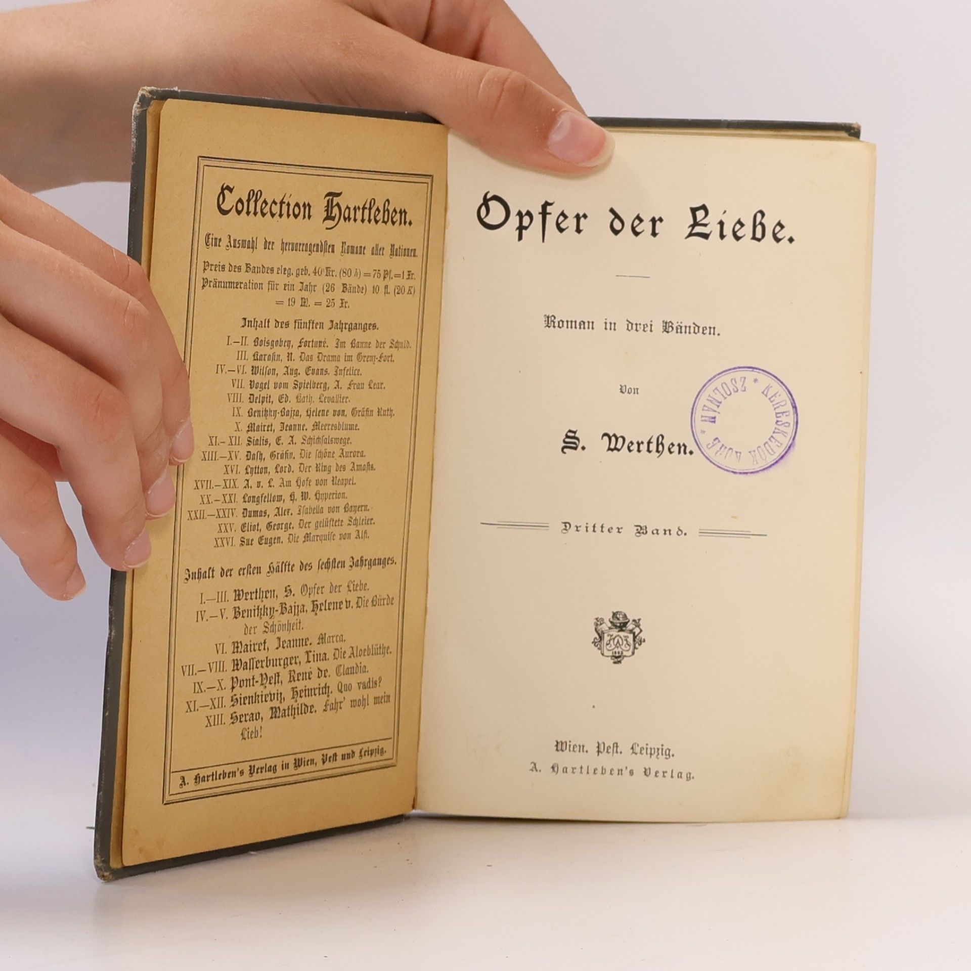 S. Werthen Opfer der Liebe III. Band