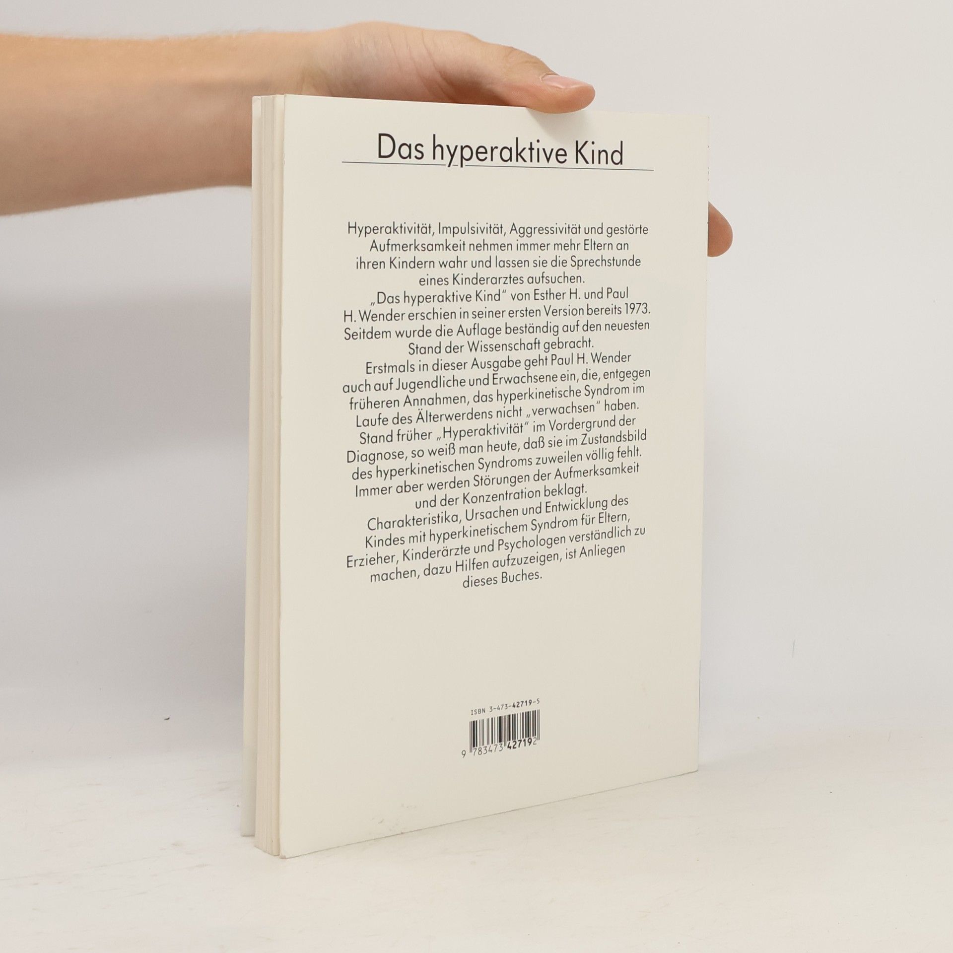 Paul H. Wender Das hyperaktive Kind