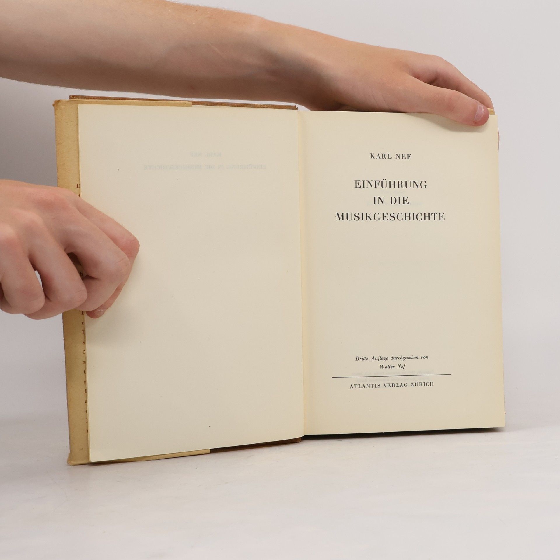 Karl Nef Einführung in die Musik - Geschichte