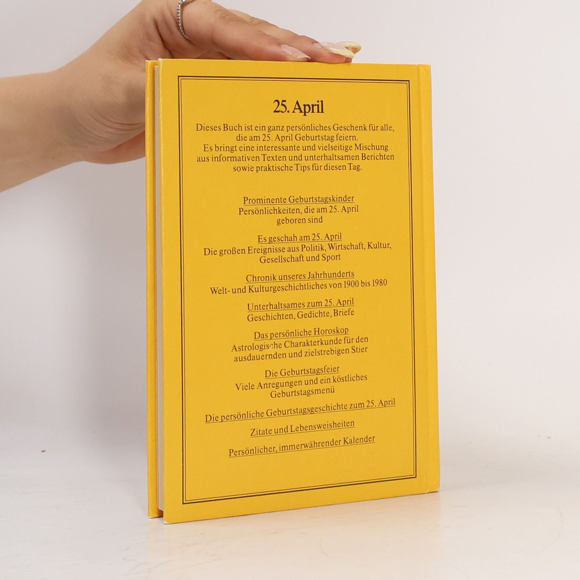 Collectif d'auteurs Das persönliche Geburtstagsbuch. 25. April