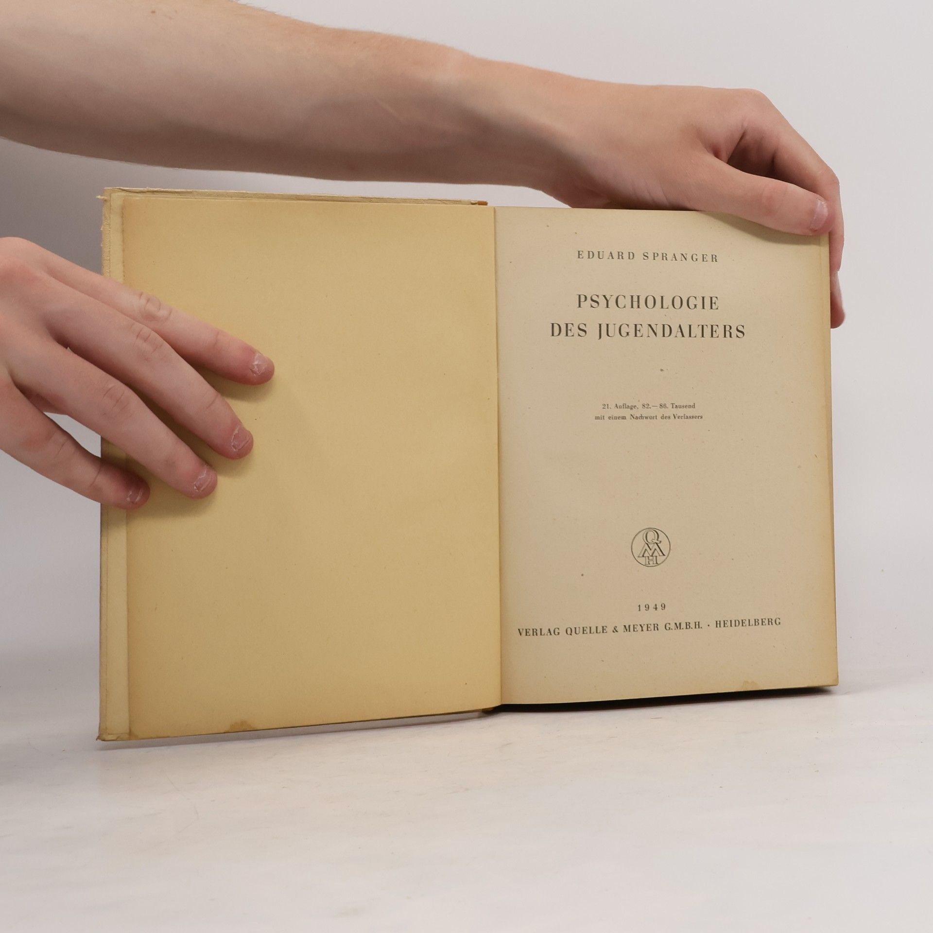 Eduard Spranger Psychologie des Jugendalters