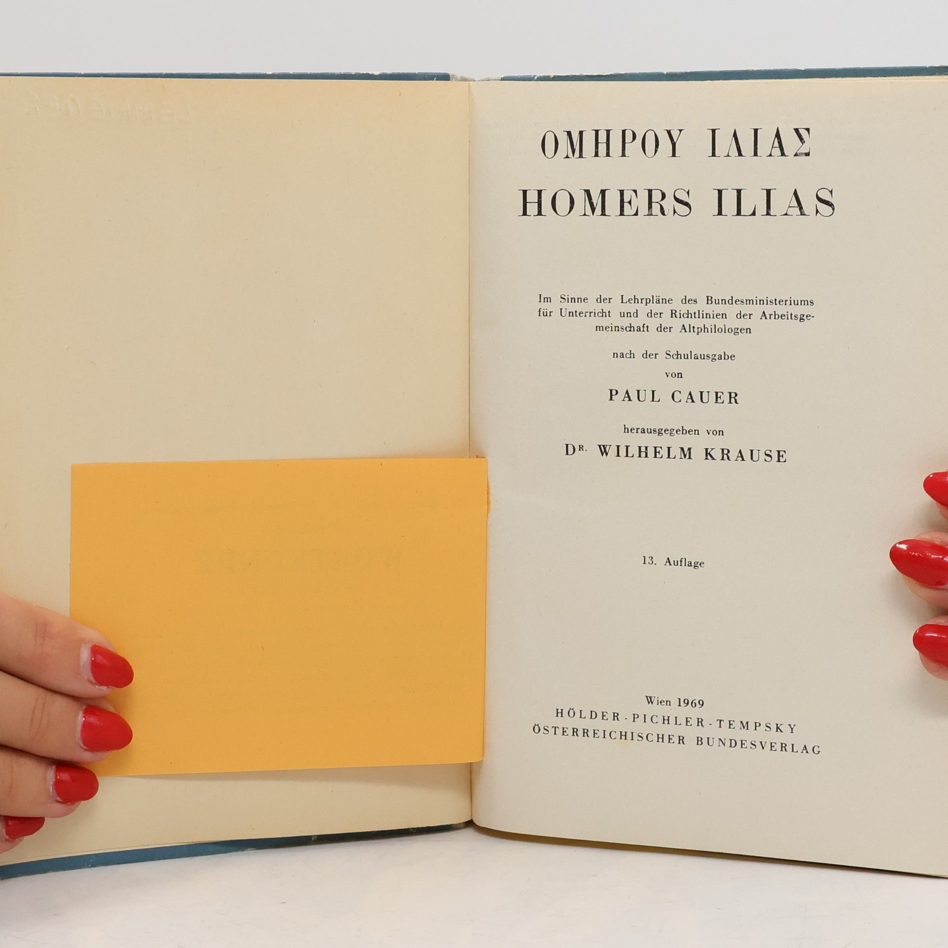 Paul Cauer Homer Ilias