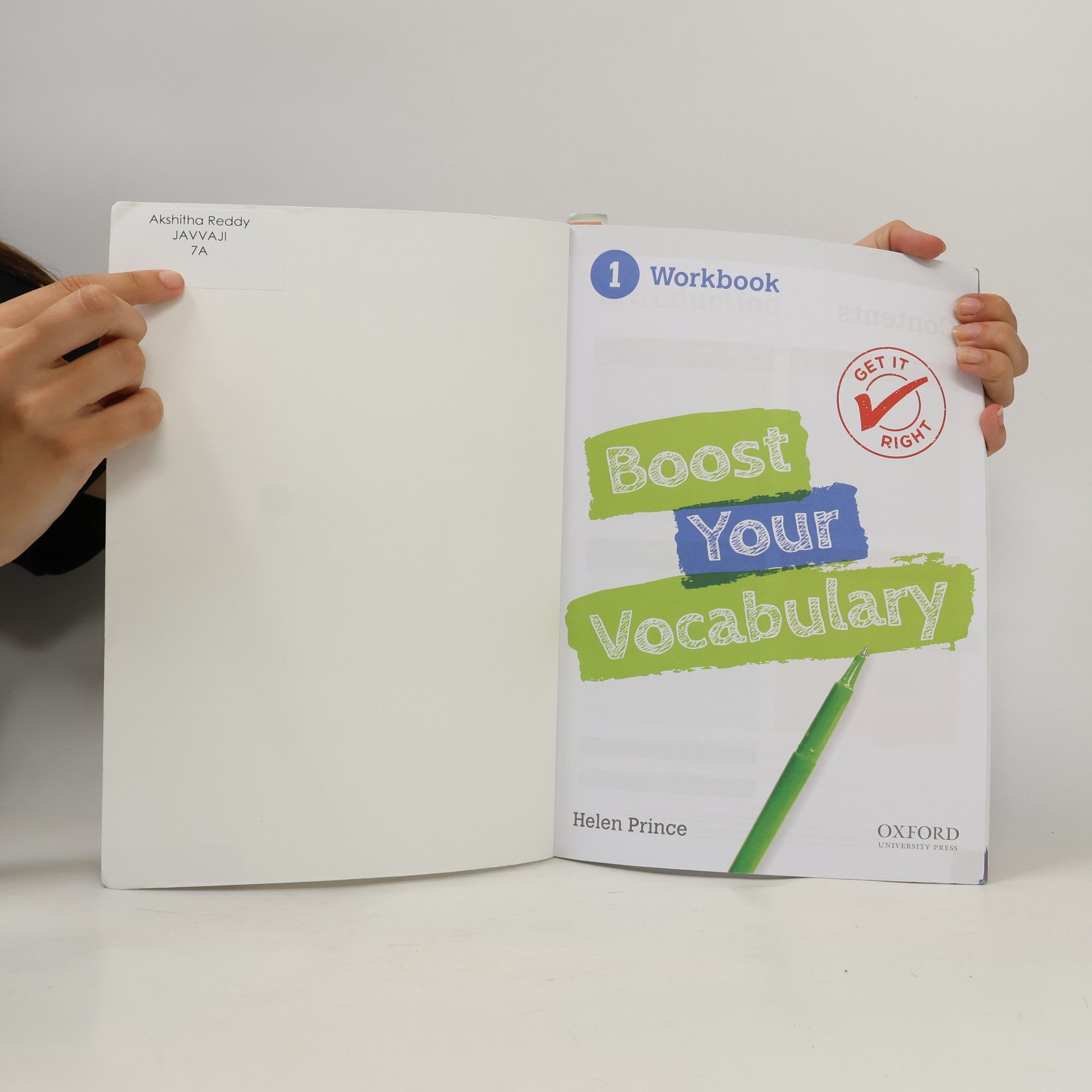 Helen Prince Get It Right: Boost Your Vocabulary Workbook 1
