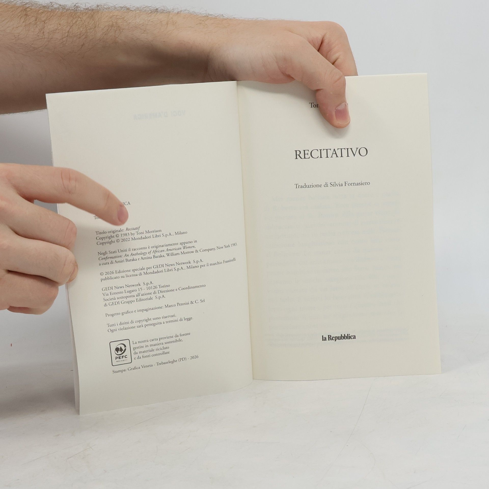 Toni Morrison Recitatif