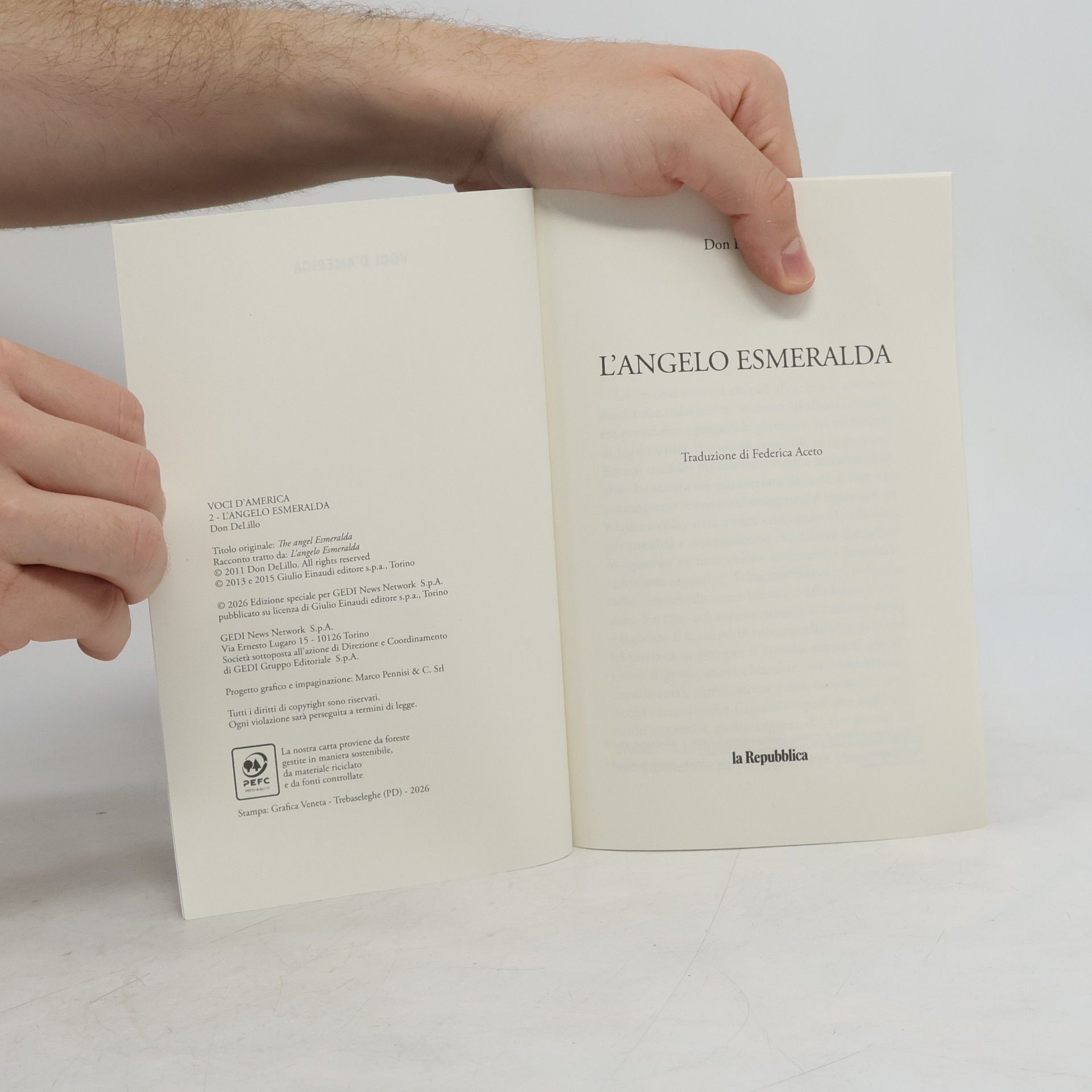 Don DeLillo L'angelo Esmeralda