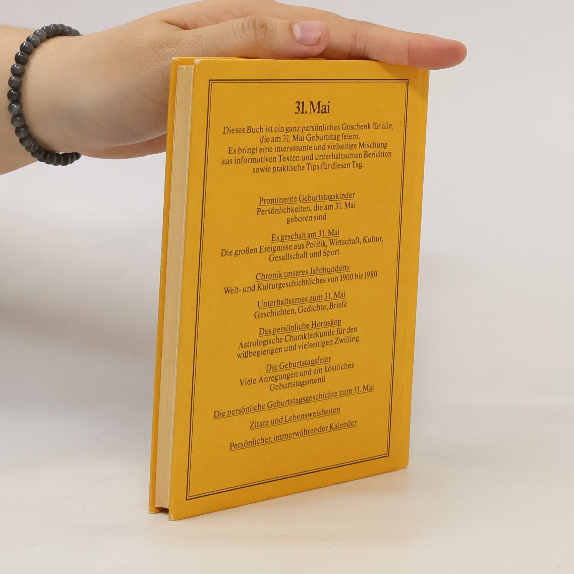 Autorenkollektiv Das persönliche Geburtagsbuch 31. Mai