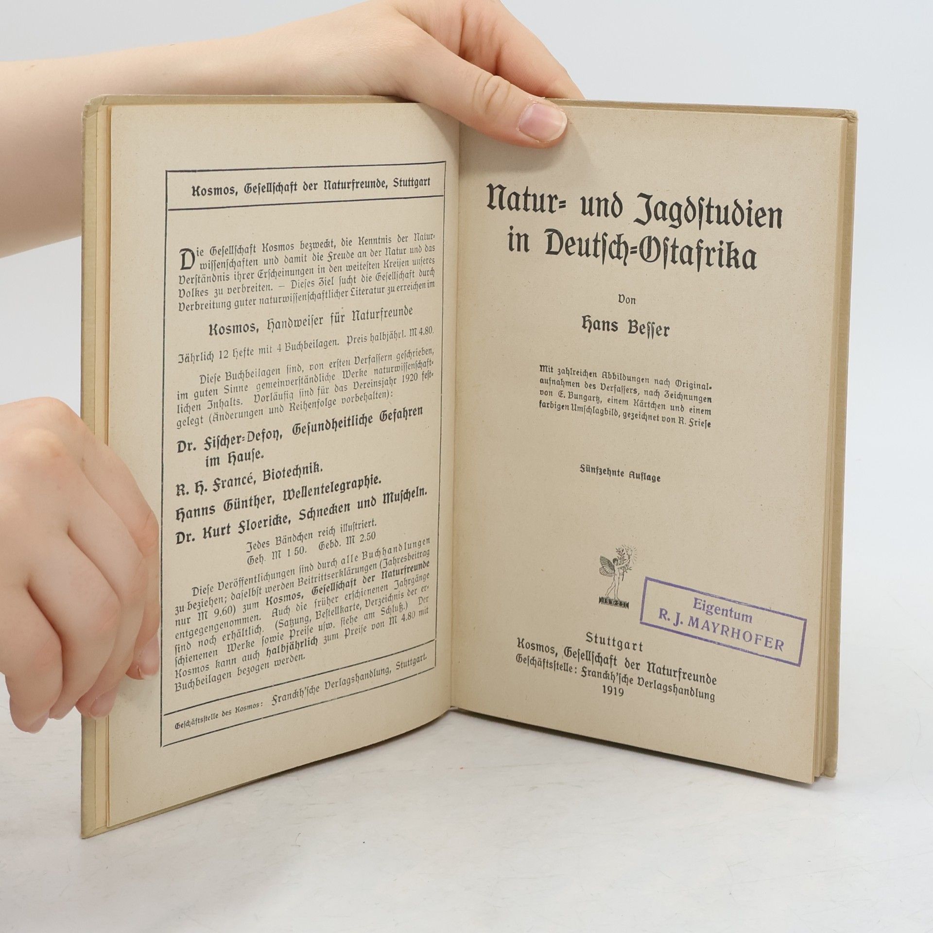 Hans Besser Natur- und Jagdstudien in Deutsch-Ostafrika