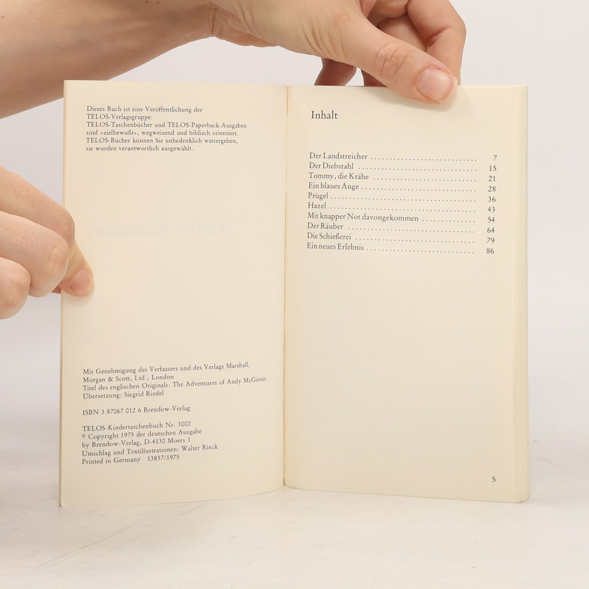 Oswald Smith Telos-Kindertaschenbücher - 3002: Andys Abenteuer
