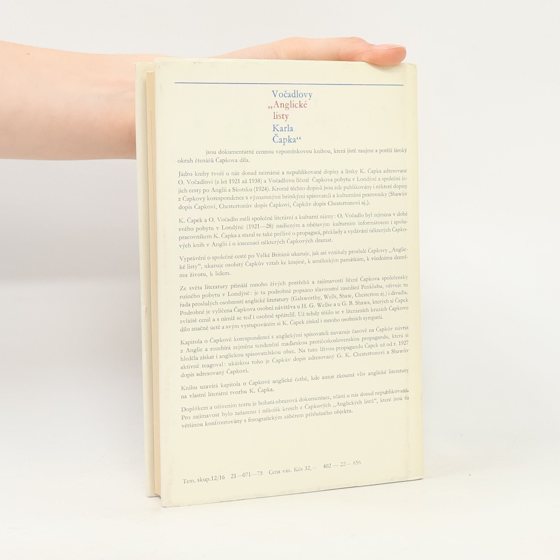 Karel Čapek Anglické listy Karla Čapka