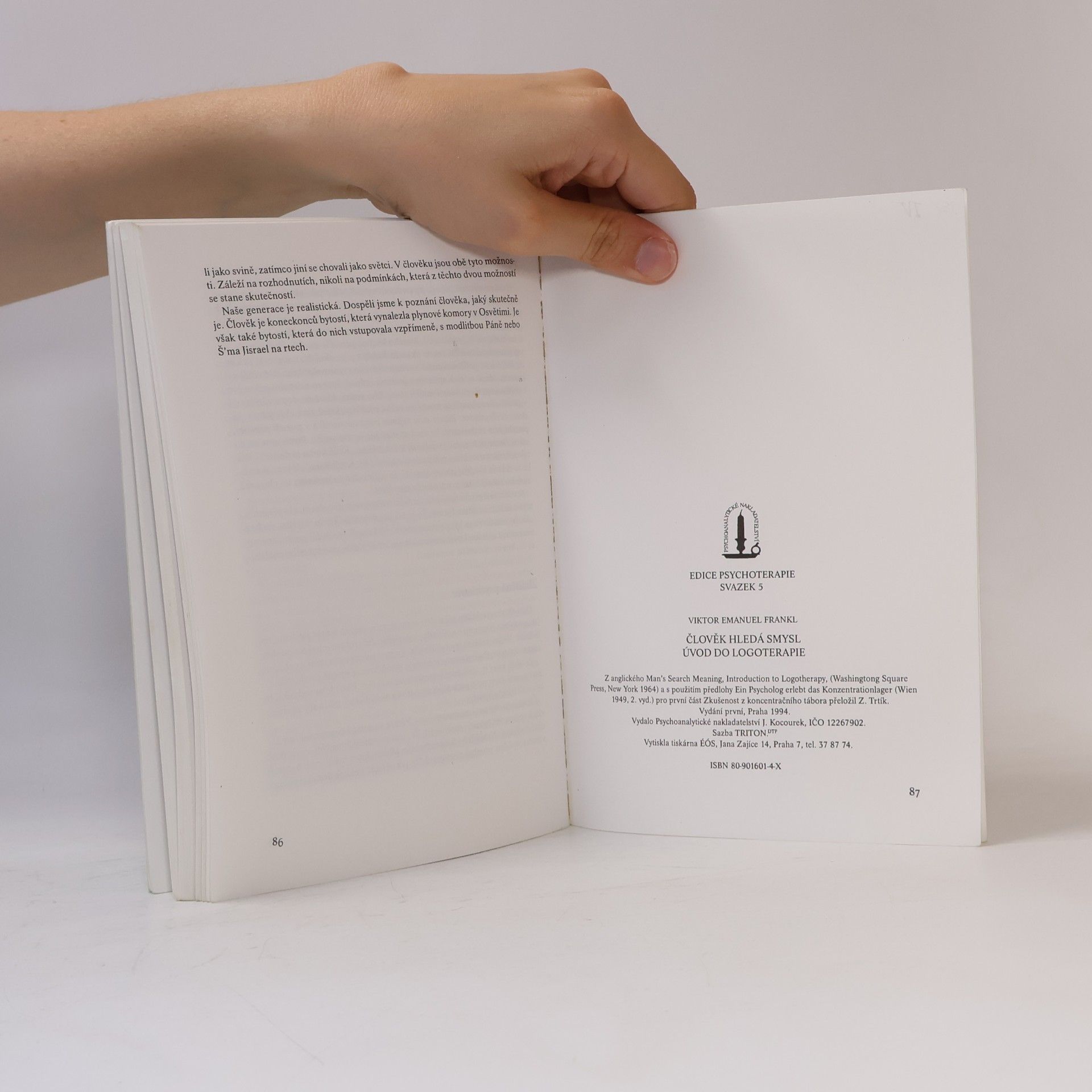Viktor Frankl Člověk hledá smysl. Úvod do logoterapie