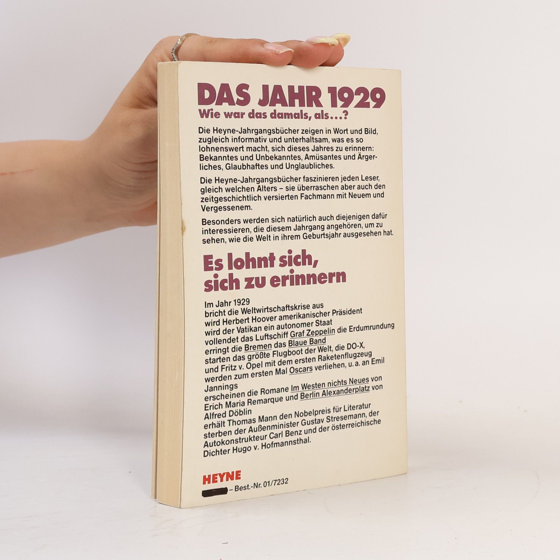 Dieter Struß Das war 1929