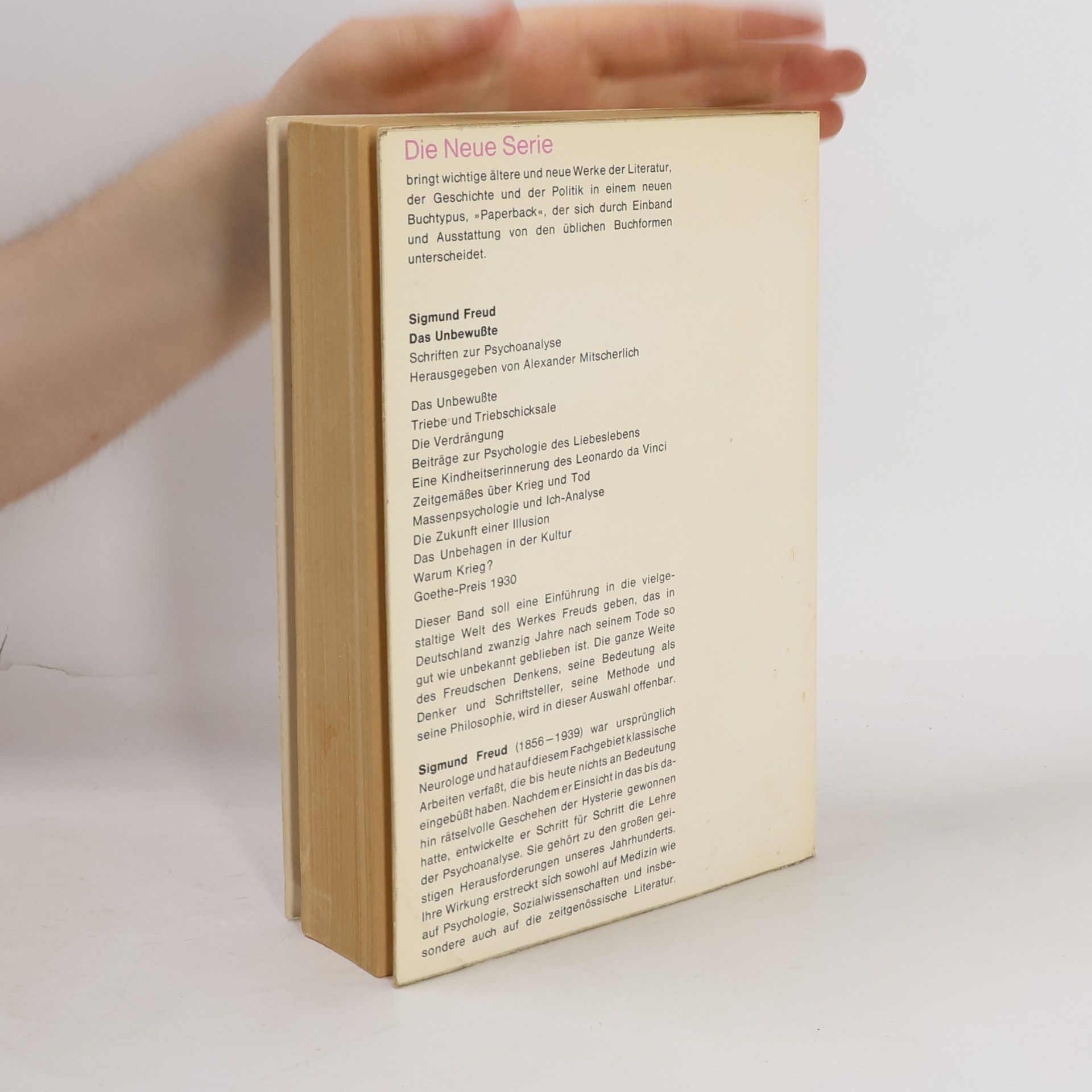 Sigmund Freud Das Unbewußte : Schriften zur Psychoanalyse