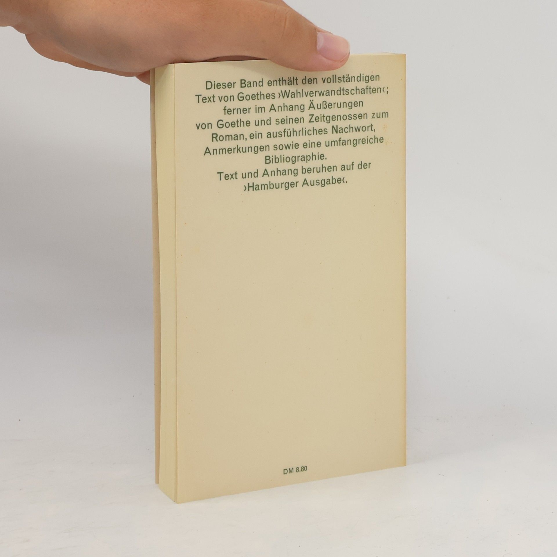 Johann Wolfgang von Goethe Die Wahlverwandtschaften