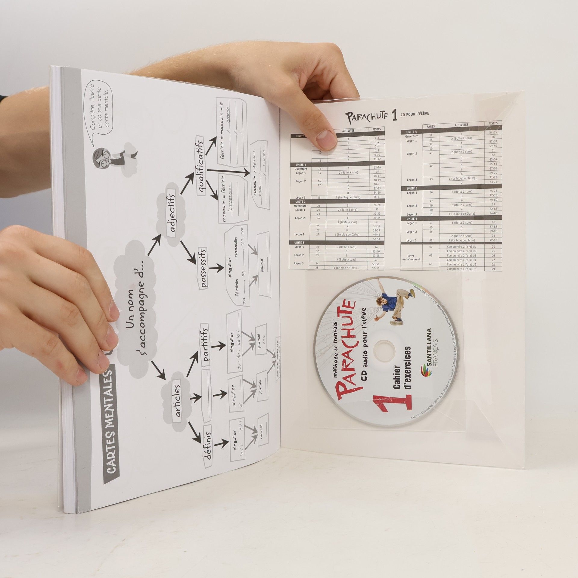 Hénar Nogal Parachute 1 cahier d'exercices - méthode de français - niveau A1