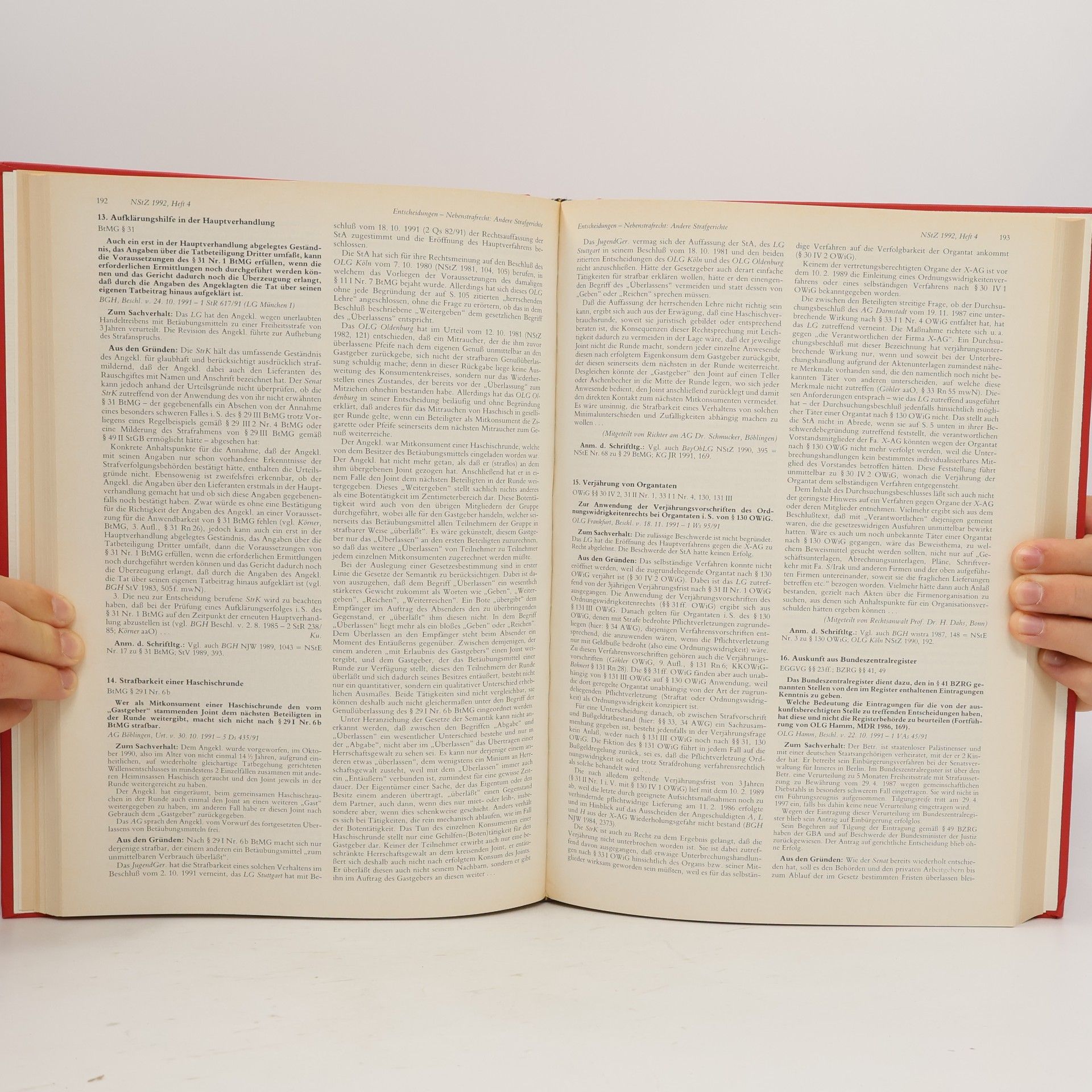 Gerhard Altvater Neue Zeitschrift für Strafrecht 12. Jahrgang 1992