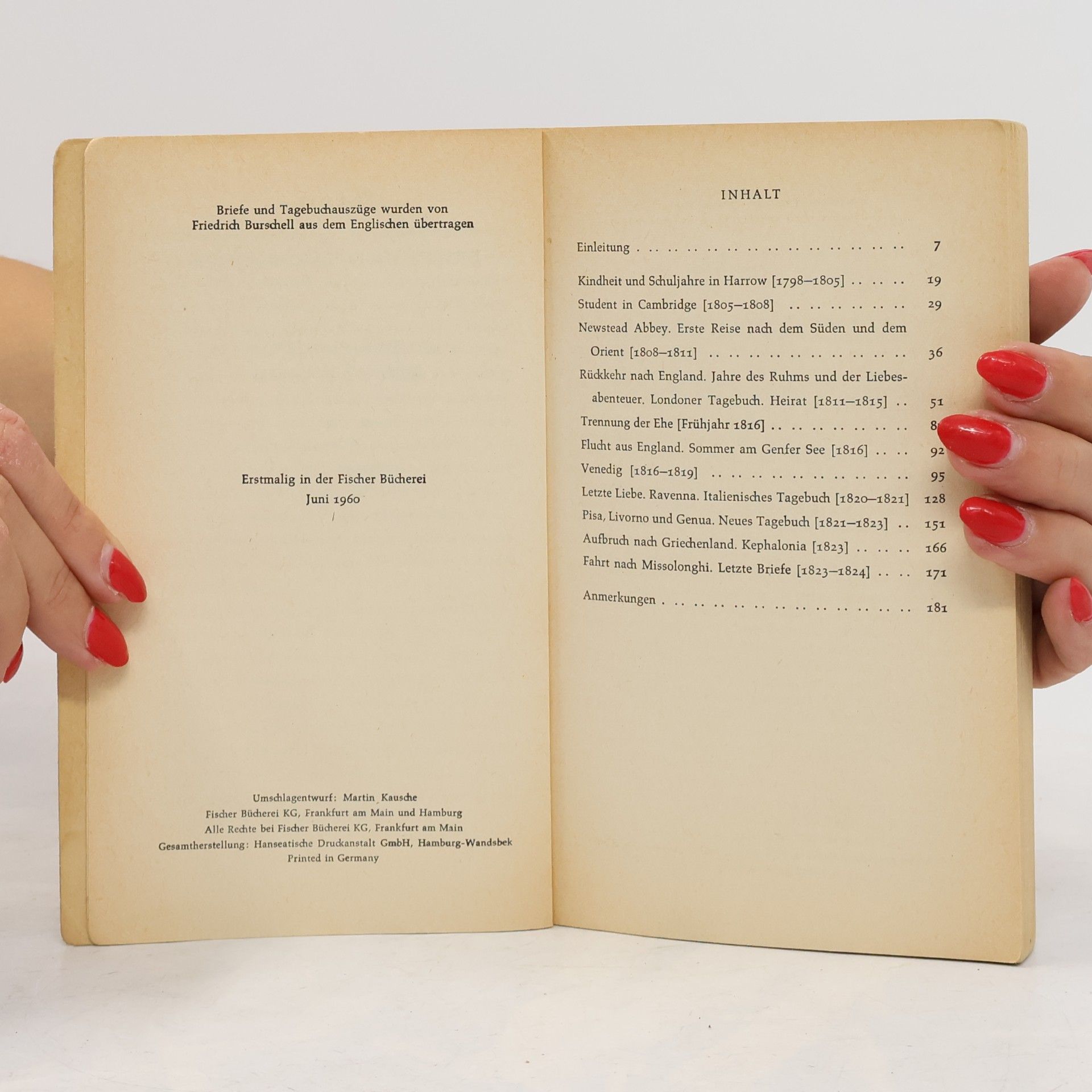 George Gordon Byron Briefe und Tagebucher