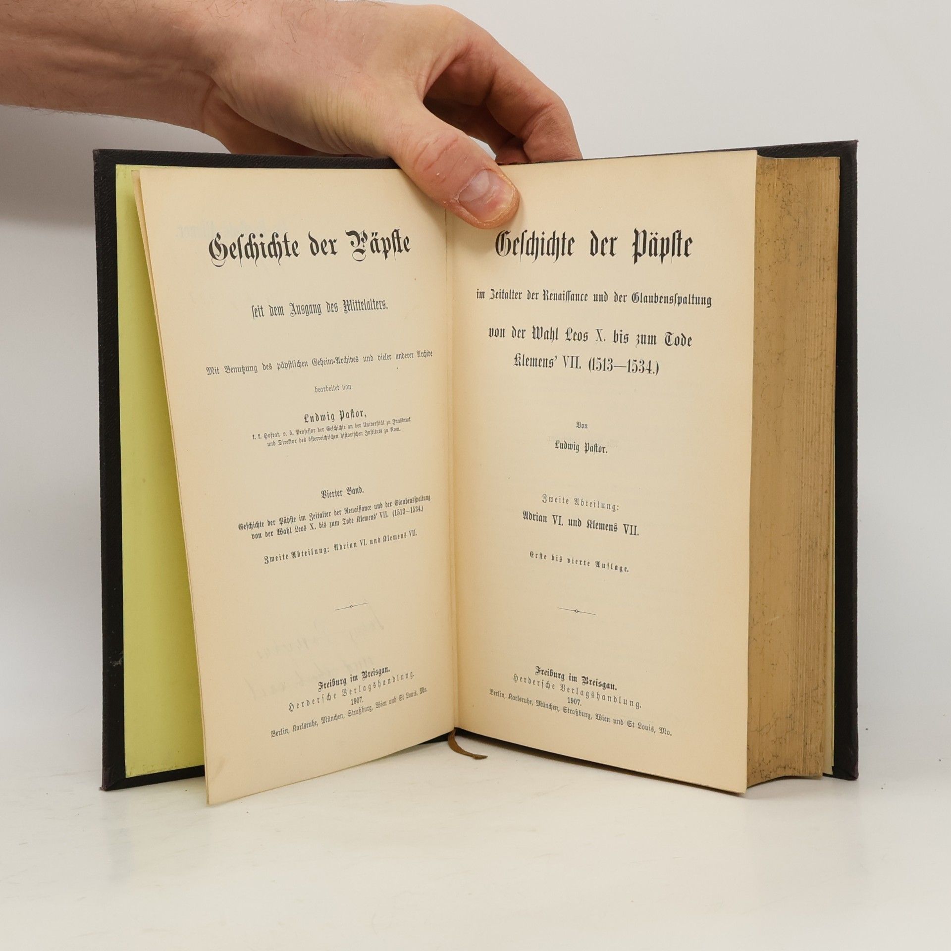 Ludwig Pastor Geschichte der Päpste im Zeitalter der Renaissance und der Glaubensspaltung