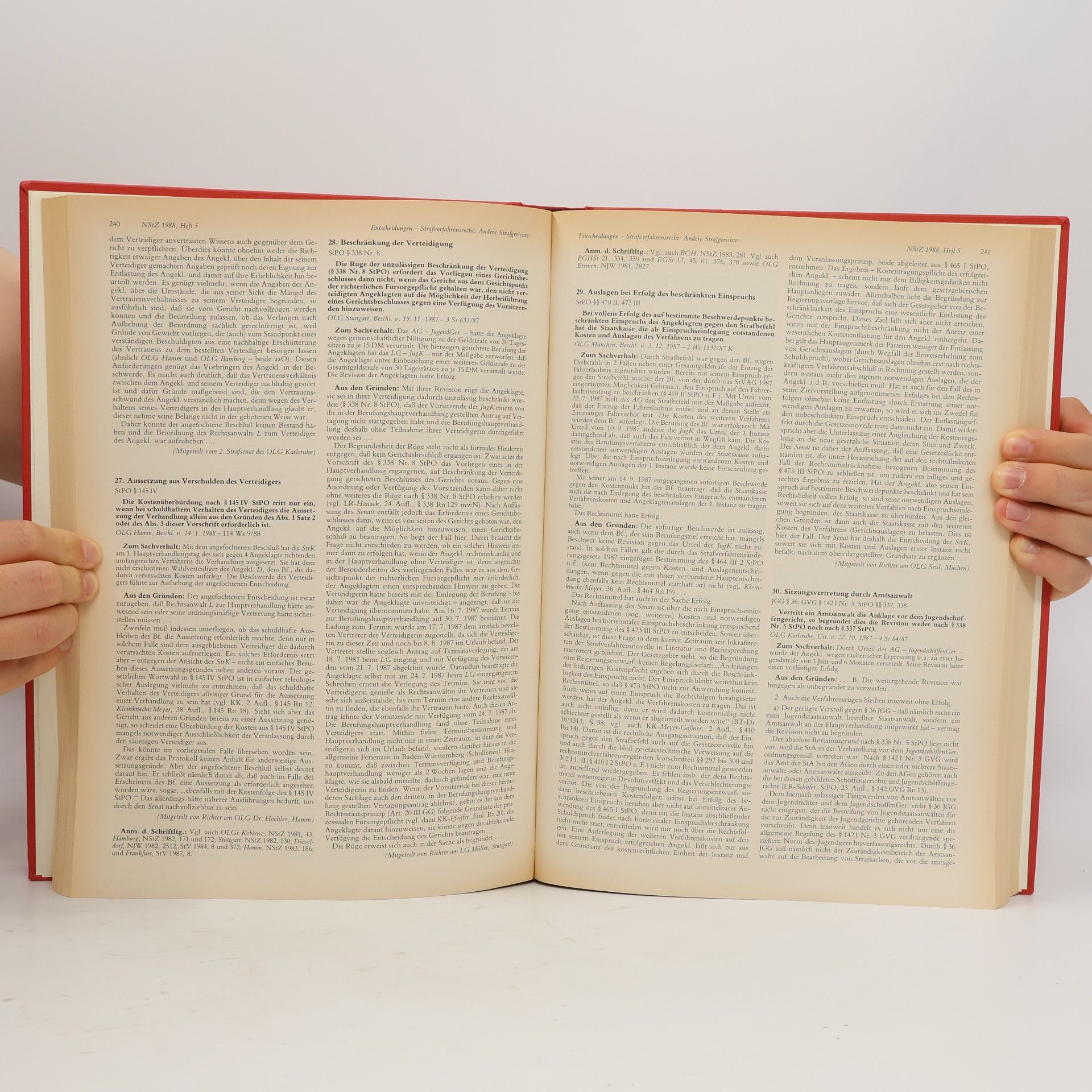 Hans-J. Kurth Neue Zeitschrift für Strafrecht 8. Jahrgang 1988