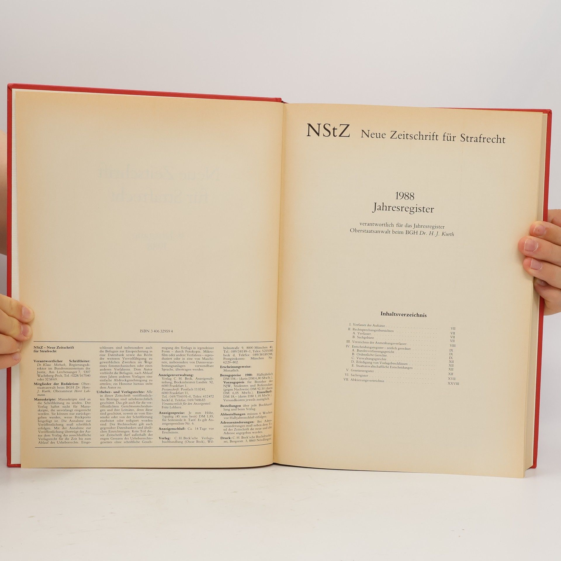 Hans-J. Kurth Neue Zeitschrift für Strafrecht 8. Jahrgang 1988
