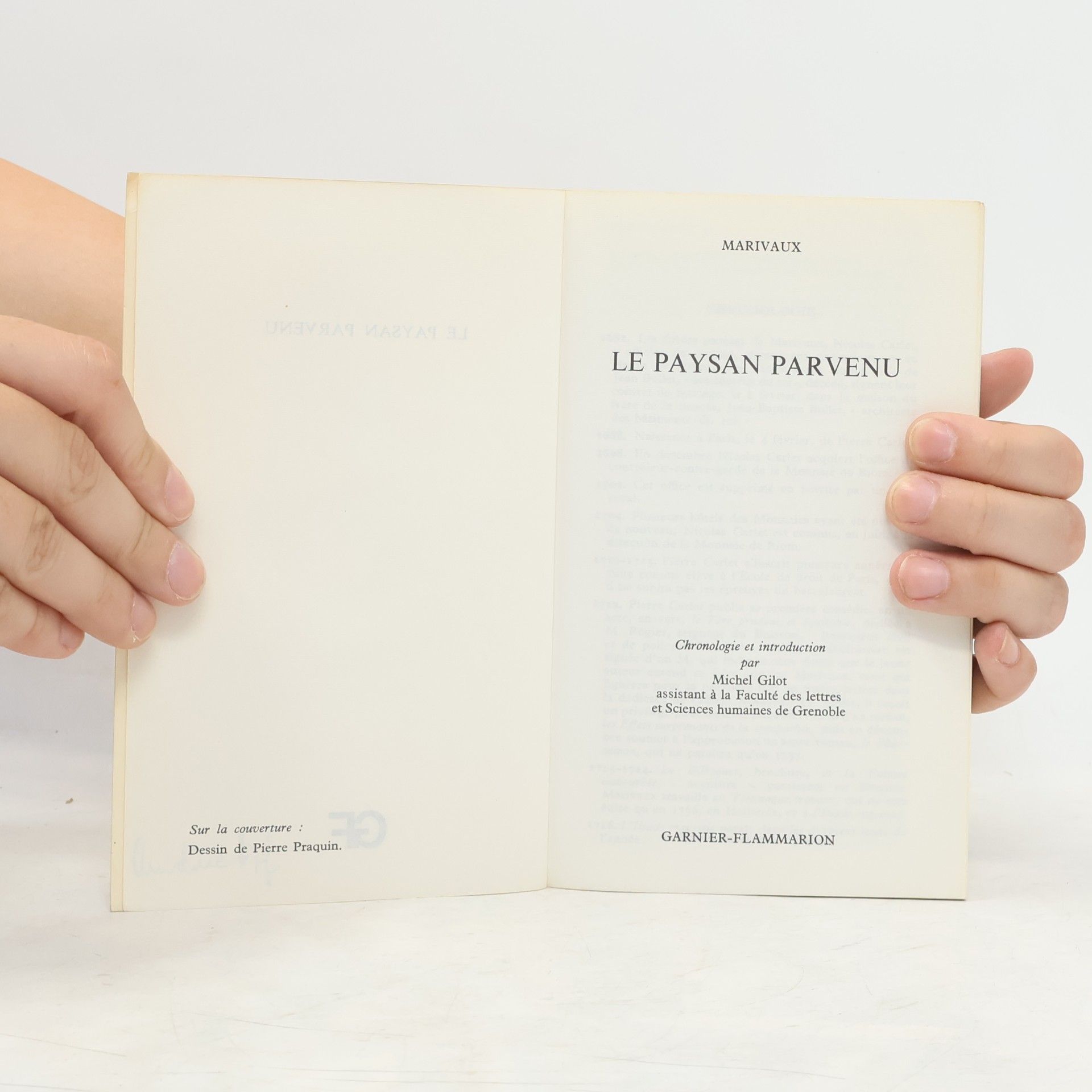 Pierre Carlet de Marivaux Le Paysan parvenu