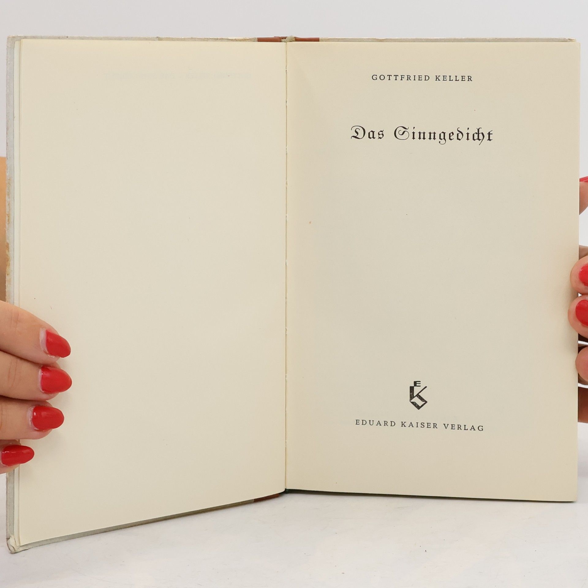 Gottfried Keller Das Sinngedicht