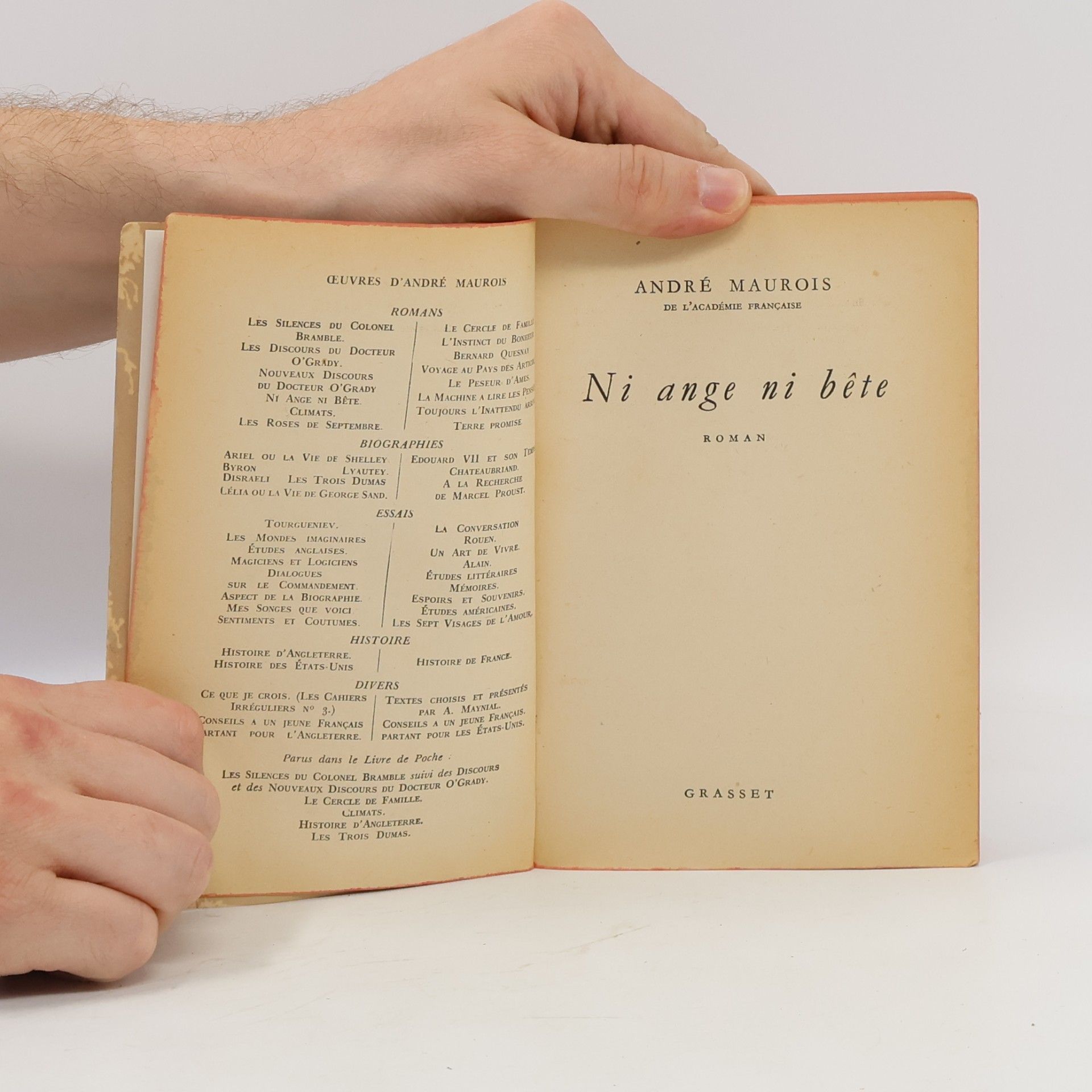 André Maurois Ni ange, ni bête