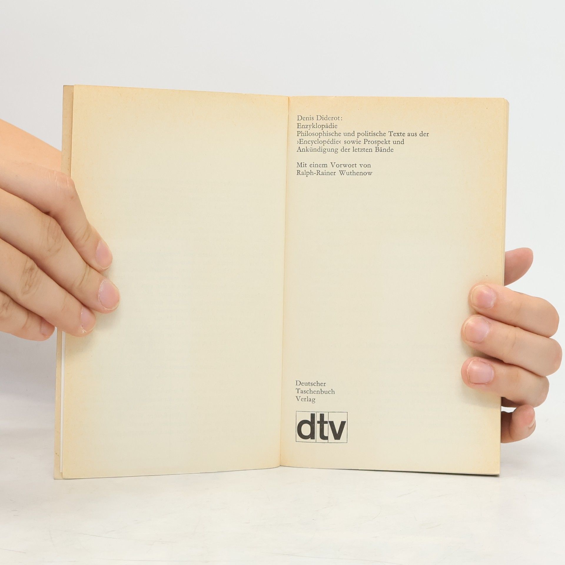 Denis Diderot Enzyklopädie Philosophische und politische Texte aus der Encyclopédie