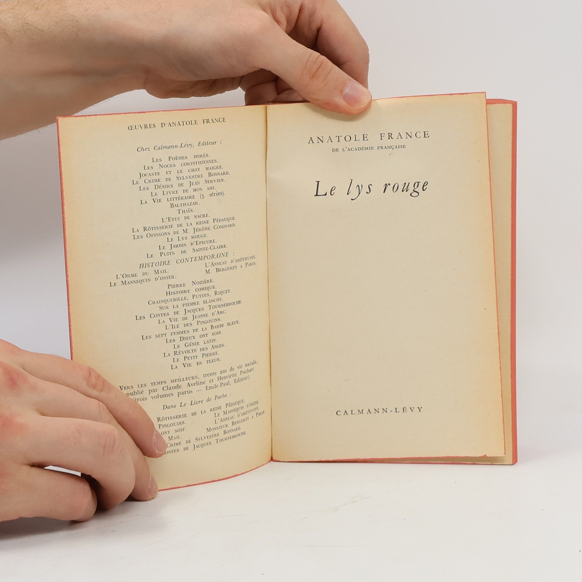 Anatole France Le Lys Rouge