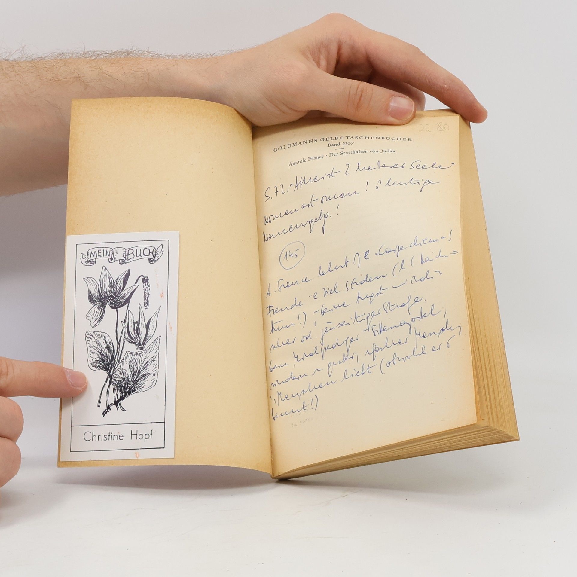 Anatole France Der Statthalter von Judäa