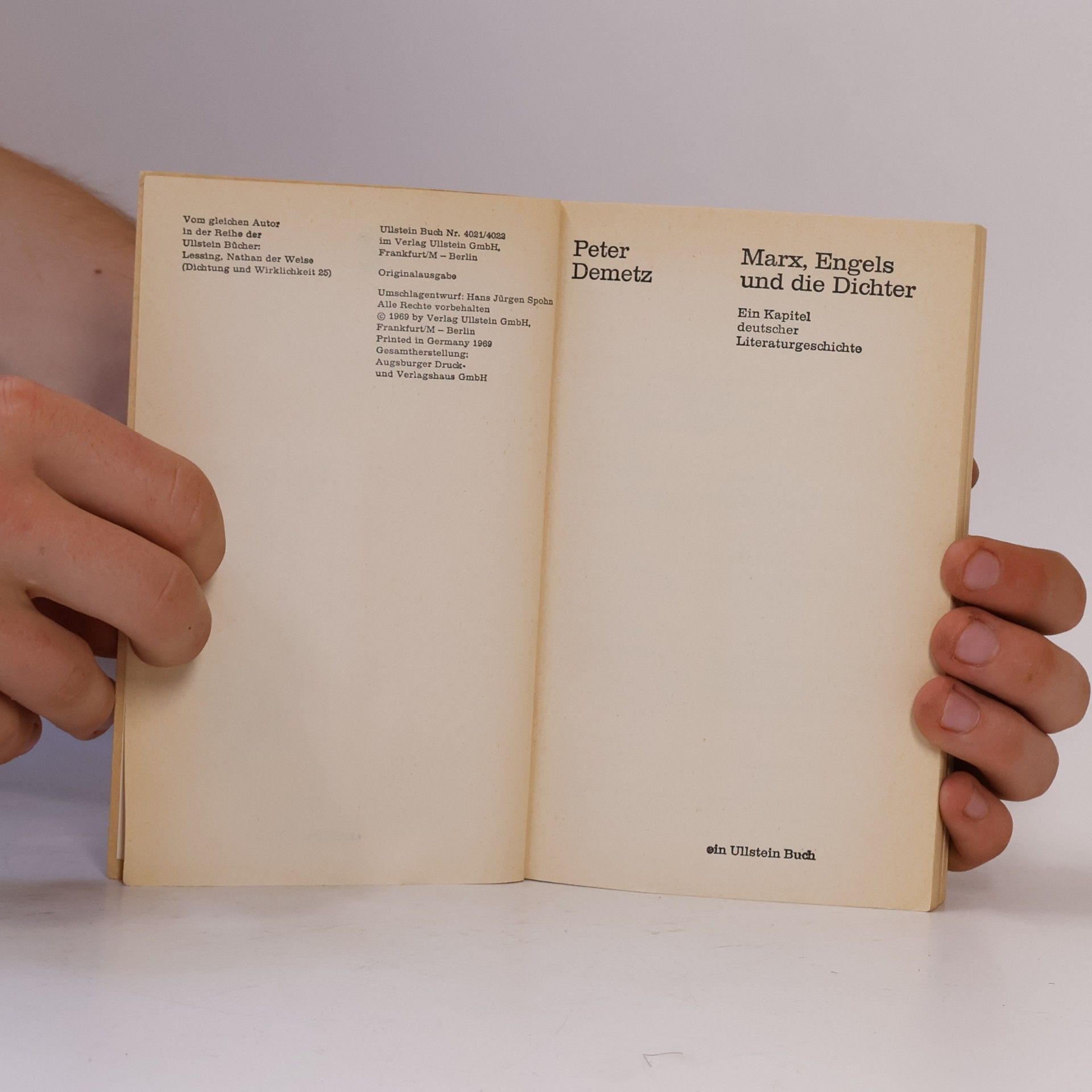 Peter Demetz Marx, Engels und die Dichter. Ein Kapitel deutscher Literaturgeschichte