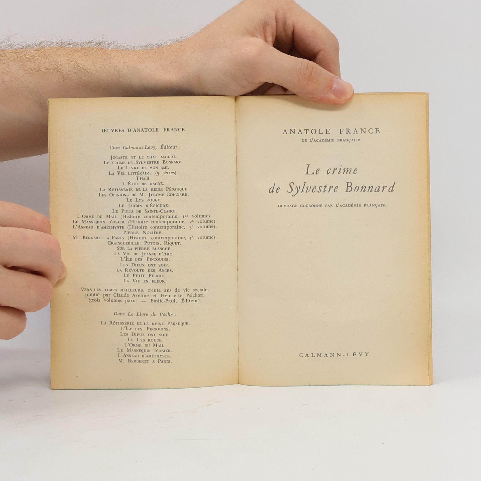 Anatole France Le crime de Sylvestre Bonnard