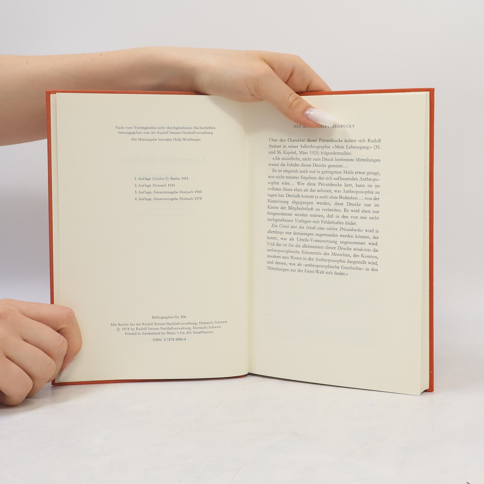 Rudolf Steiner Rudolf Steiner Gesamtausgabe: Schriften und Vorträge: Ägyptische Mythen und Mysterien