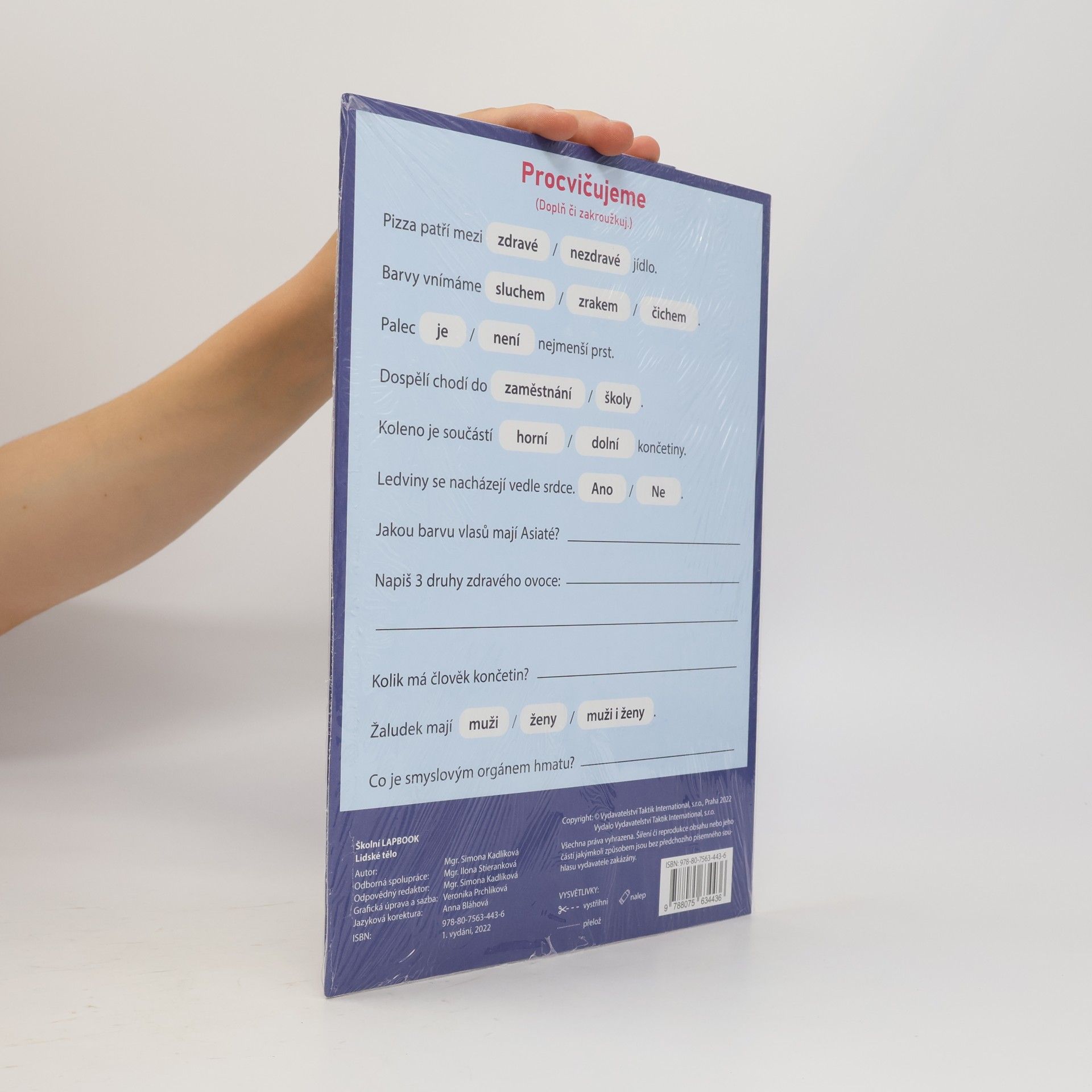 Simona Kadlíková Školní lapbook. Prvouka pro 3. ročník : lidské tělo