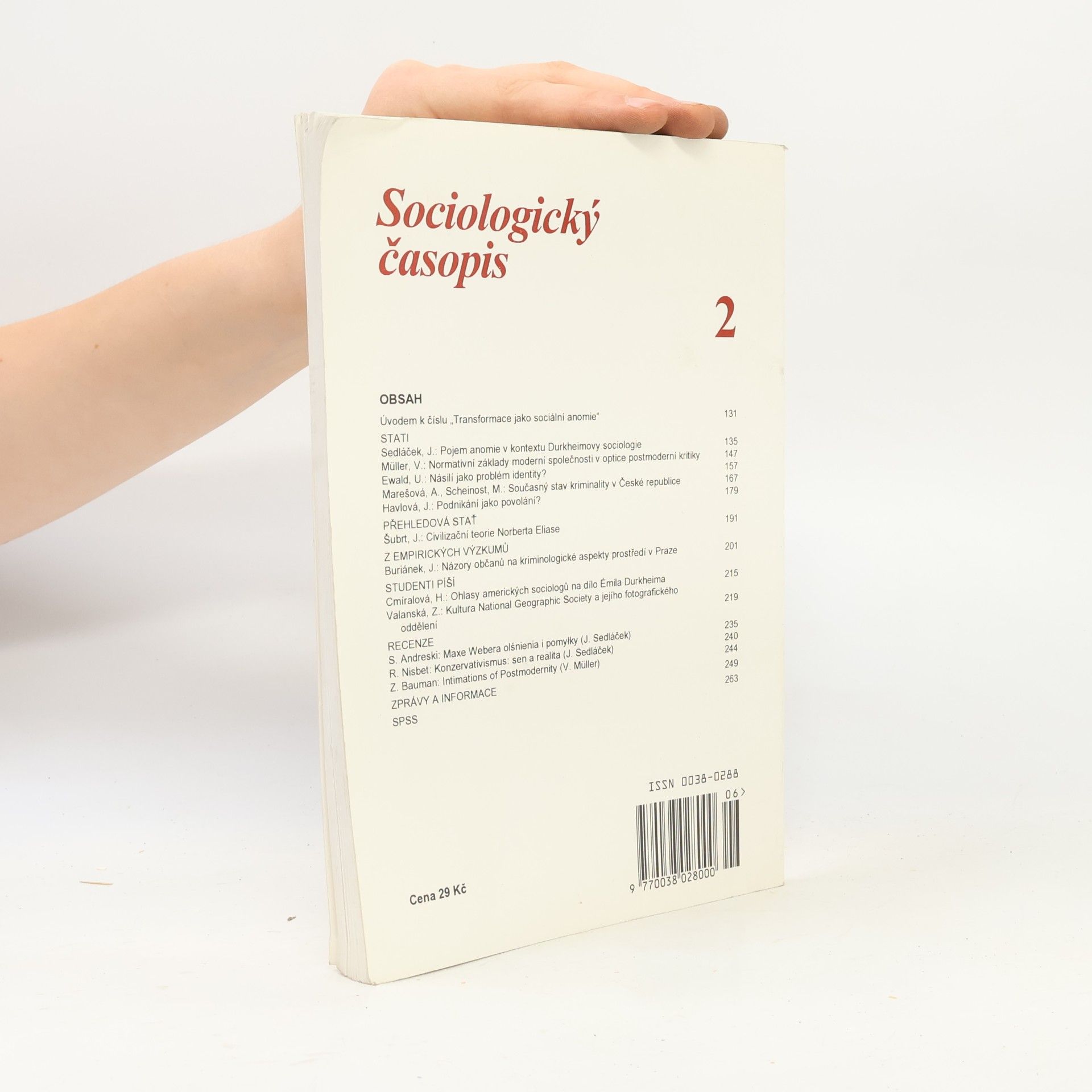 Kolektív autorov Sociologický časopis 2, ročník 30