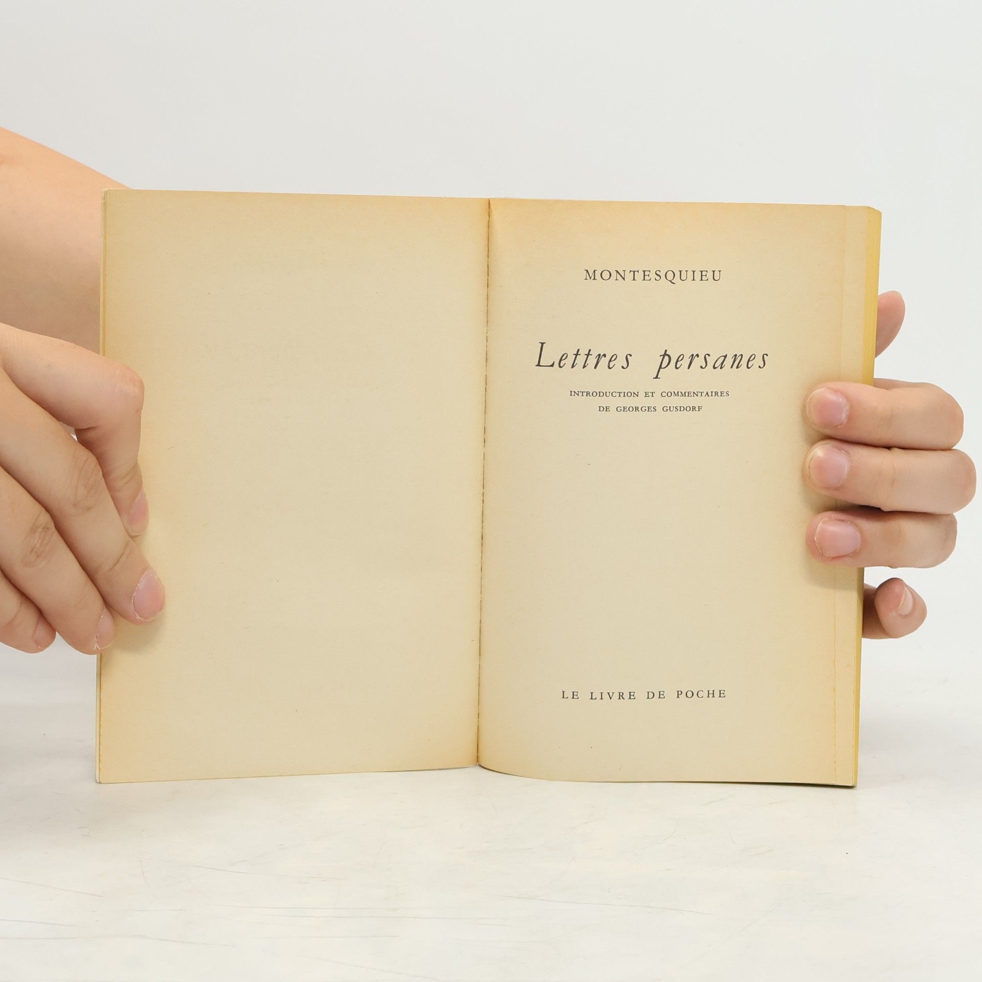 Charles de Secondat, Baron de Montesquieu Lettres persanes