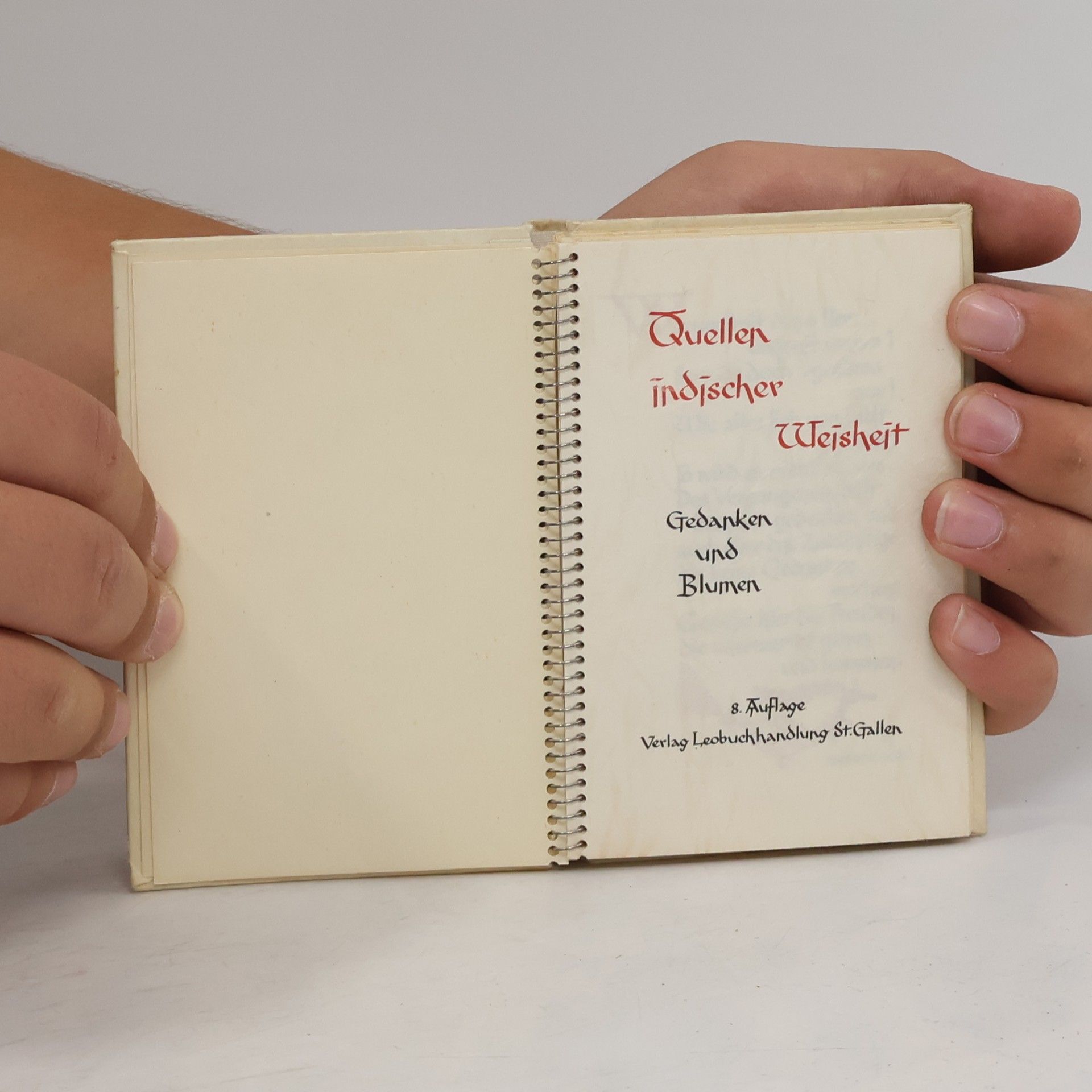 Eugen Hettinger Quellen indischer Weisheit