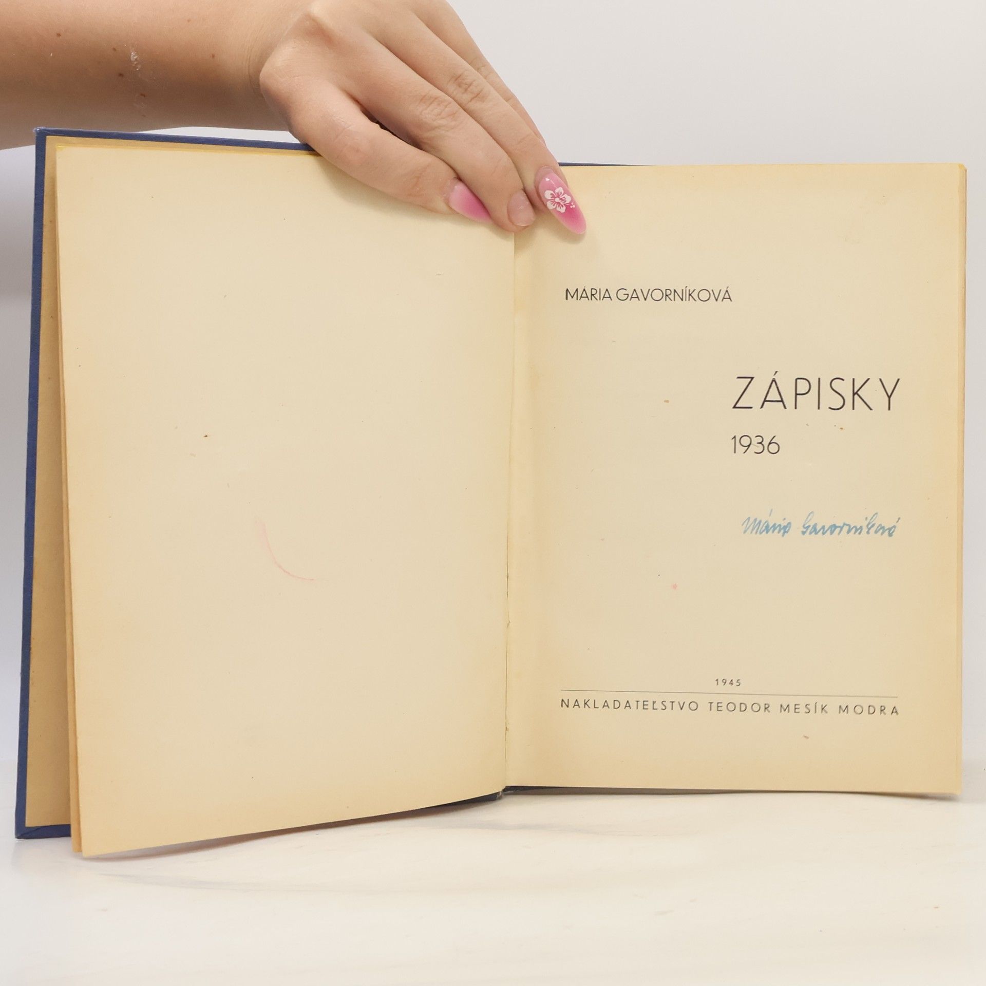 Mária Gavorníková Zápisky 1936