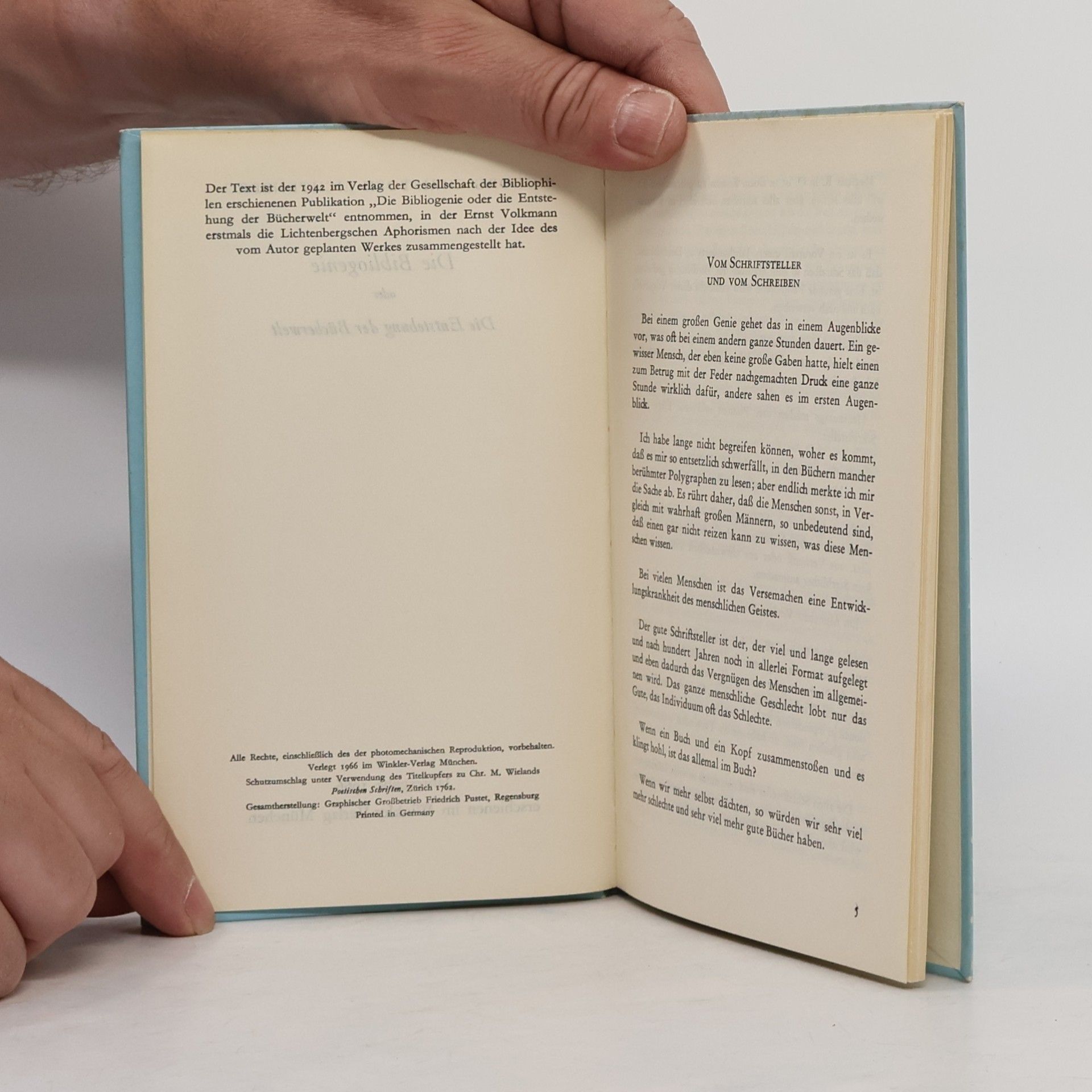 Georg Christoph Lichtenberg Die Bibliogenie oder Die Entstehung der Bücherwelt