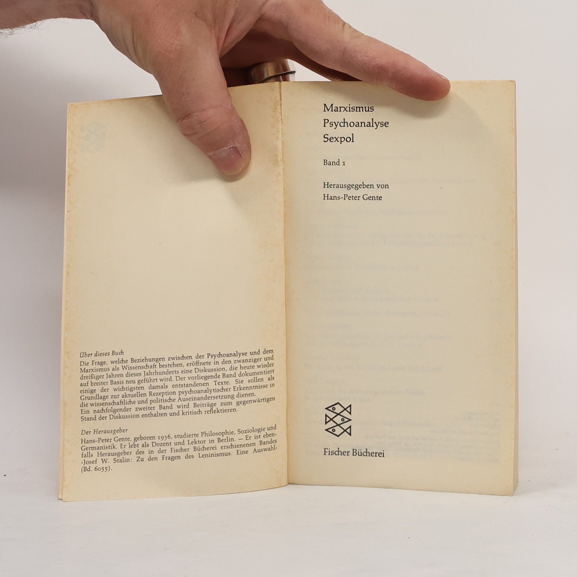 Hans Peter Gente Marxismu. Psychoanalyse. Sexpol. Band 1