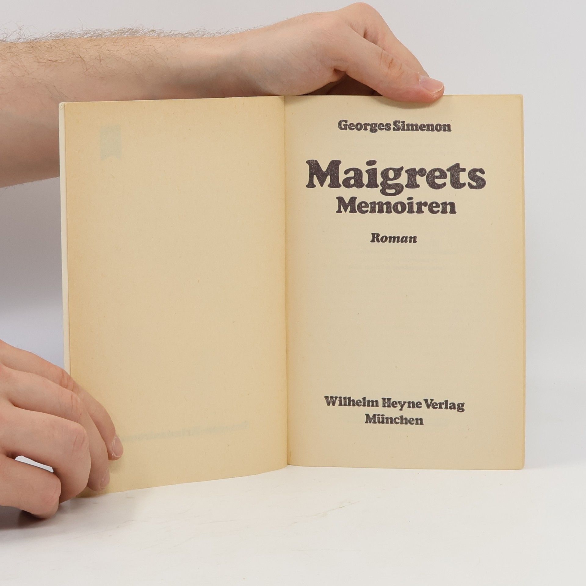 Georges Simenon Maigrets Memoiren