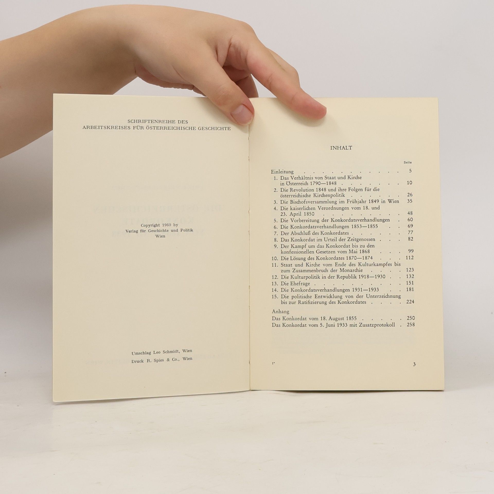 Erika Weinzierl Die österreichischen Konkordate von 1855 und 1933