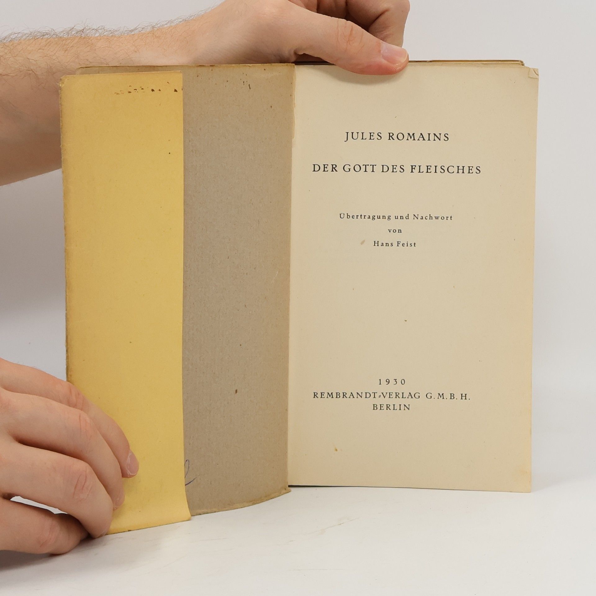 Jules Romains Der Gott des Fleisches