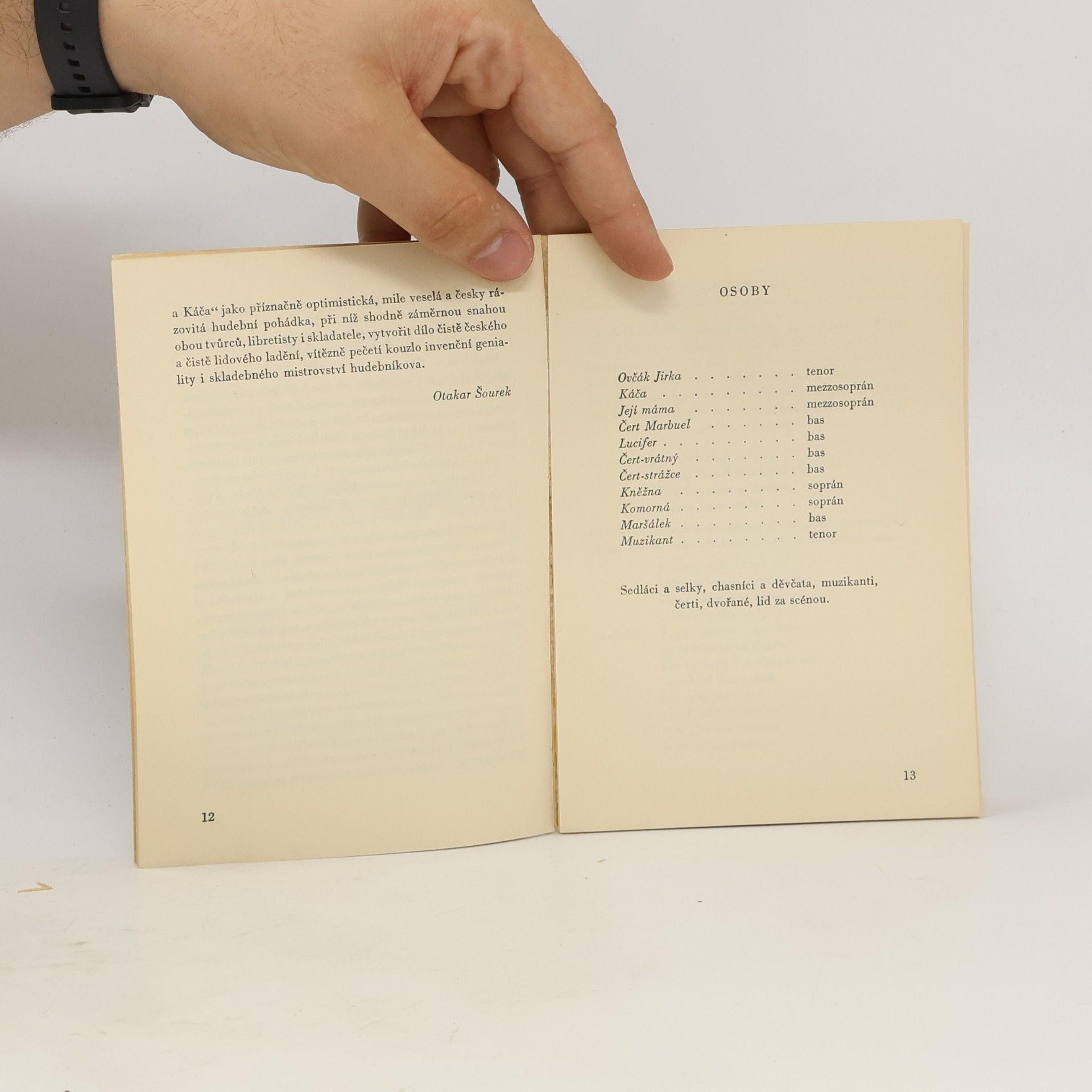 Antonín Dvořák Operní libreta I-9. Čert a káča