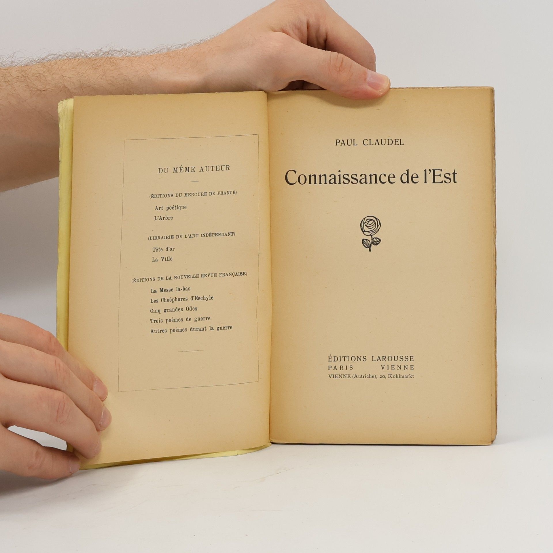 Paul Claudel Connaissance de l'Est