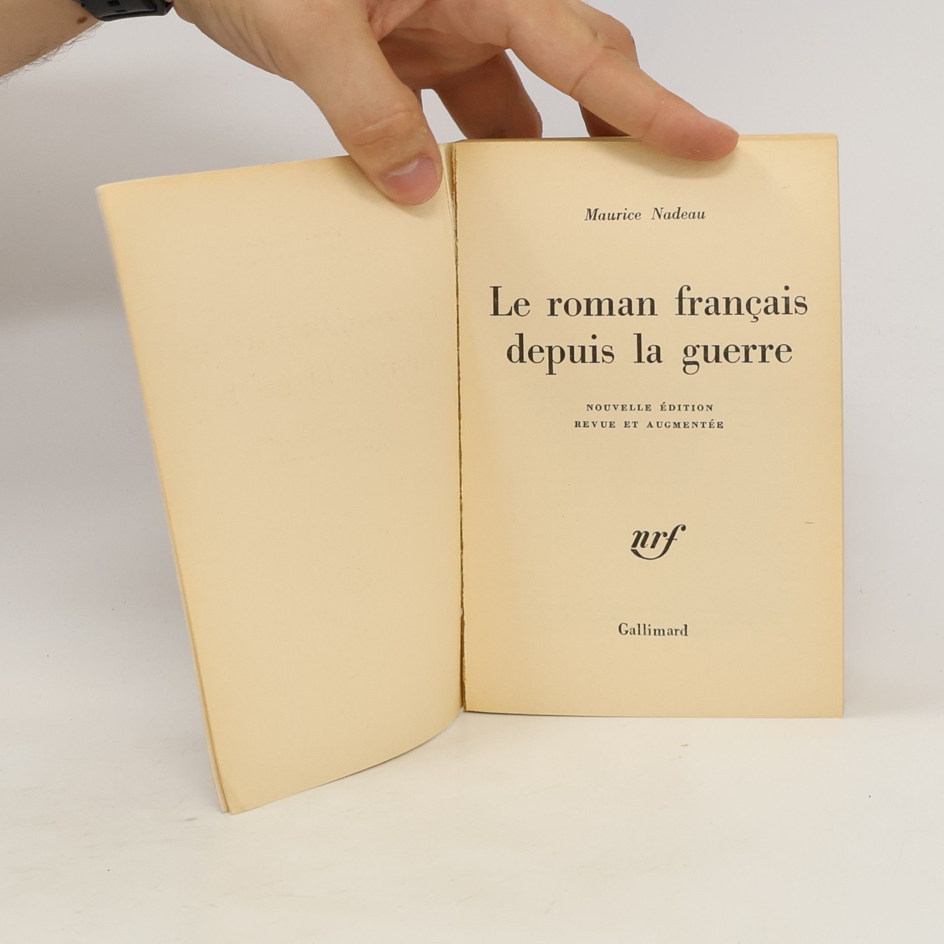 Maurice Nadeau Le roman français depuis la guerre
