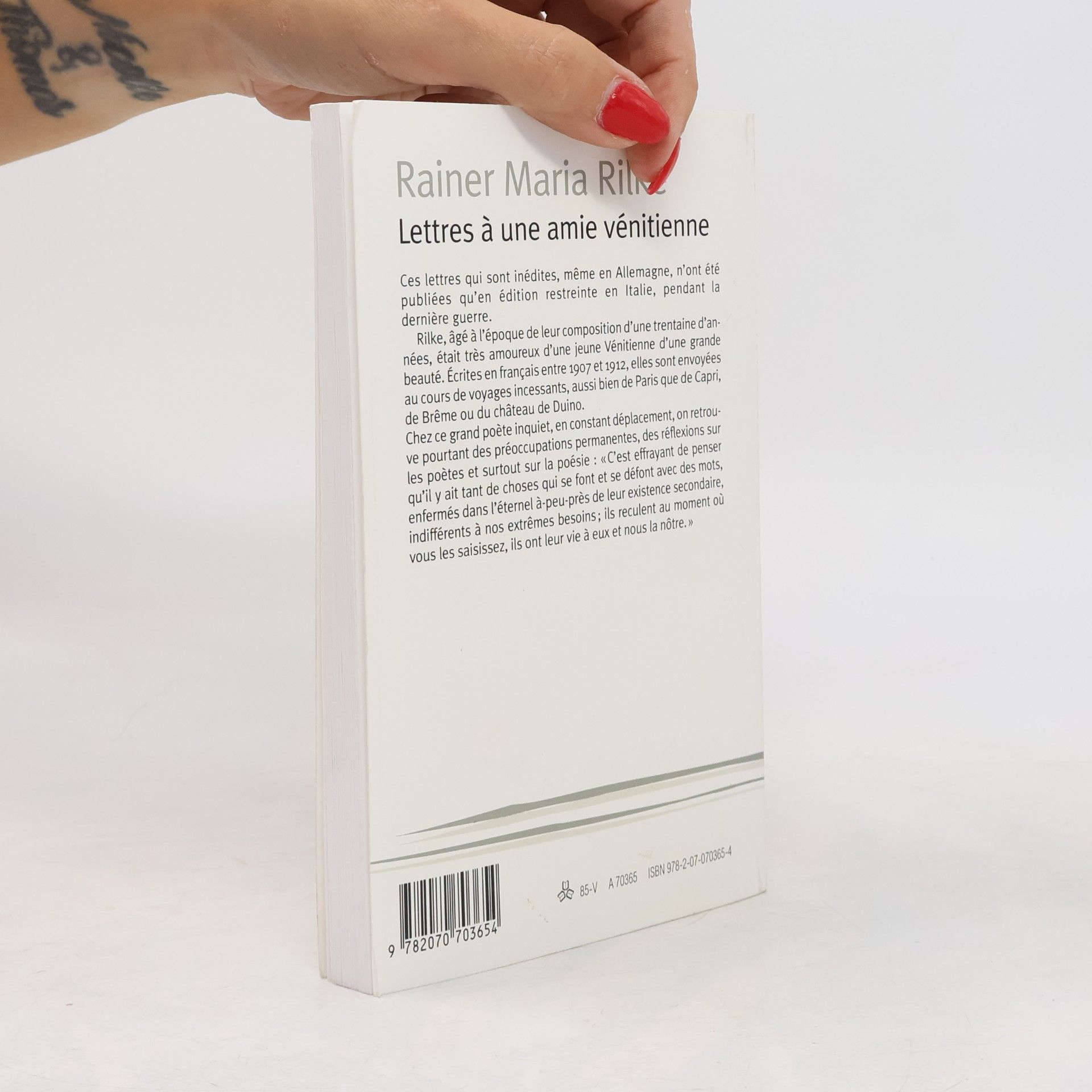 Rainer Maria Rilke Arcades - 6: Lettres à une amie vénitienne